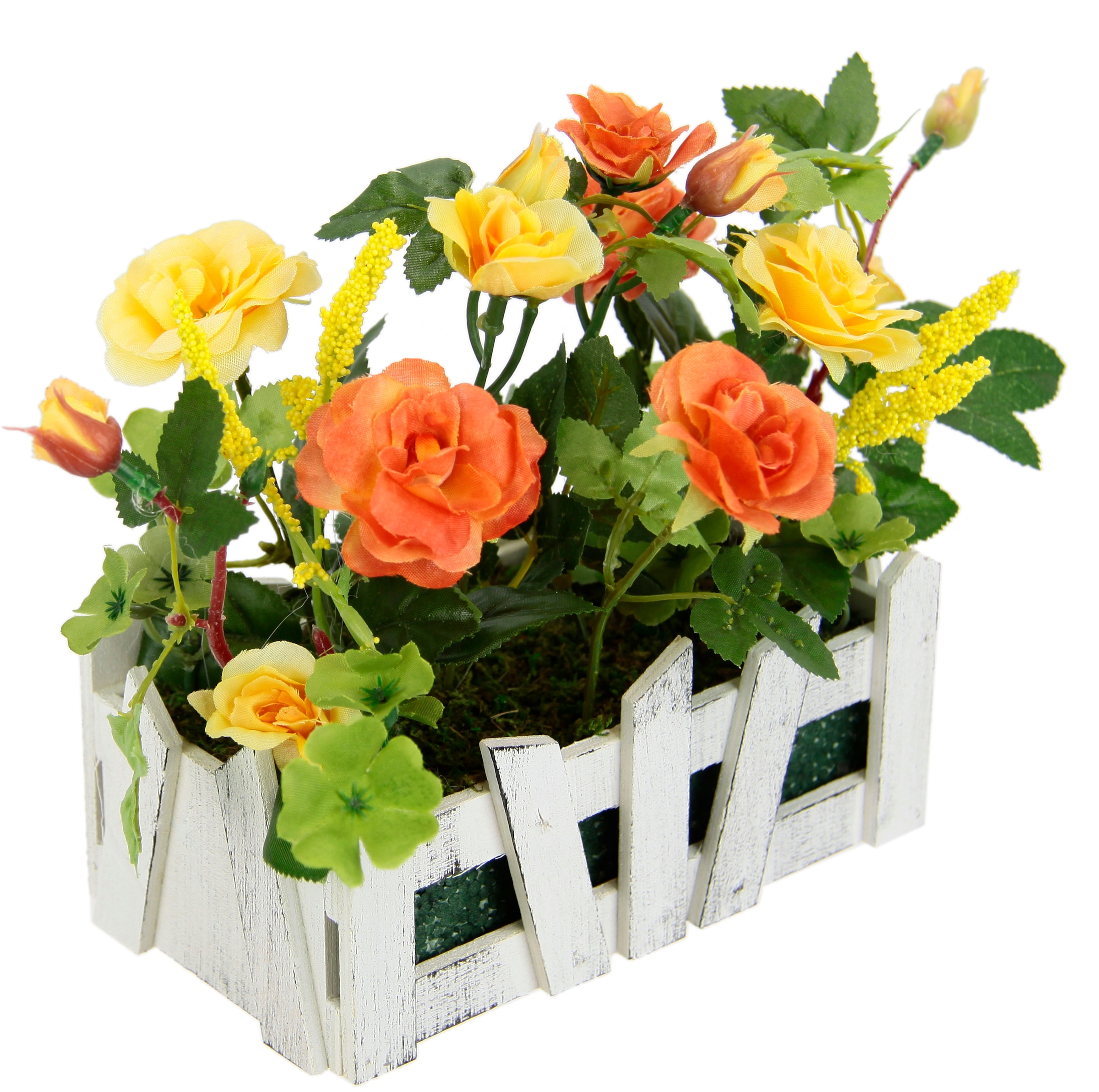 im Rosenblätter Künstliche | I.GE.A. »Wildrosen bestellen Blumen BAUR Rosenbusch Zaun«, Seidenblumen Kunstblume