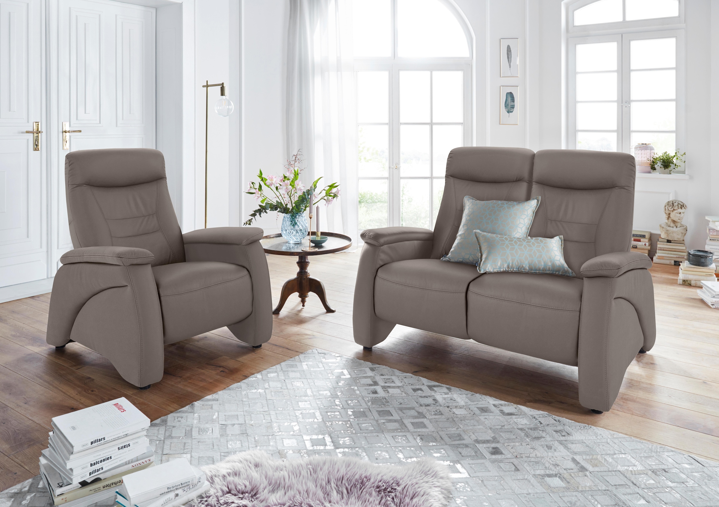 exxpo - sofa fashion 2-Sitzer »Ascoli, Kinosofa mit hohem Sitzkomfort, bequeme Armlehnen«, hoher Rücken, inkl. Relaxfunktion