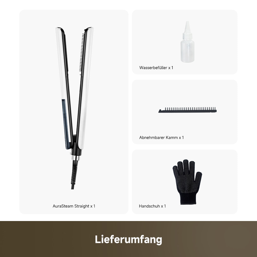 Dreame Glätteisen »AuraSteam Straight« Dampffunktion, Temperaturregelung, 35-mm-Platten