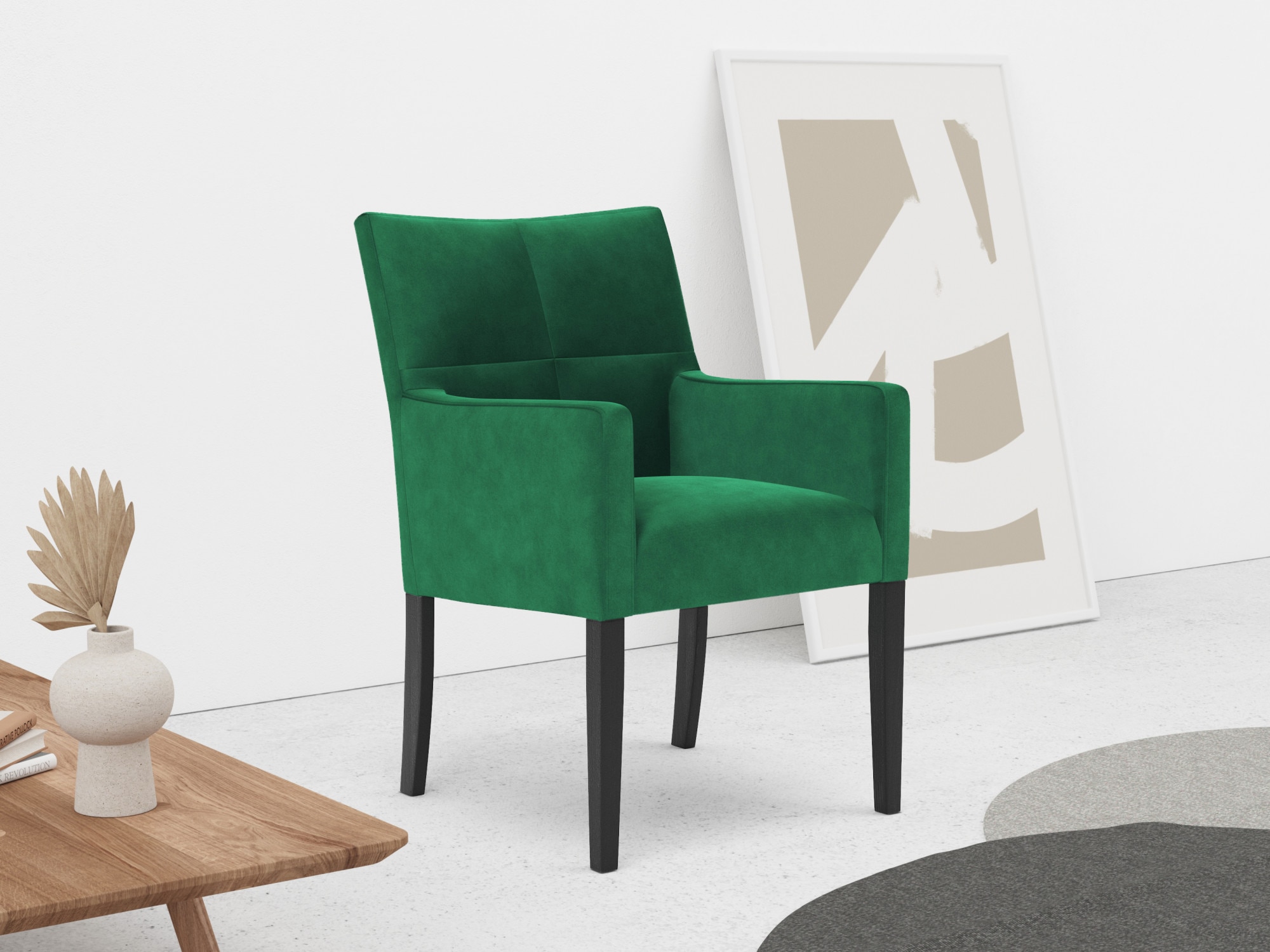 Armlehnstuhl »Elda«, Polyester, 2 Bezugsqualitäten, mehrere Farbvarianten, Sitzhöhe 50 cm