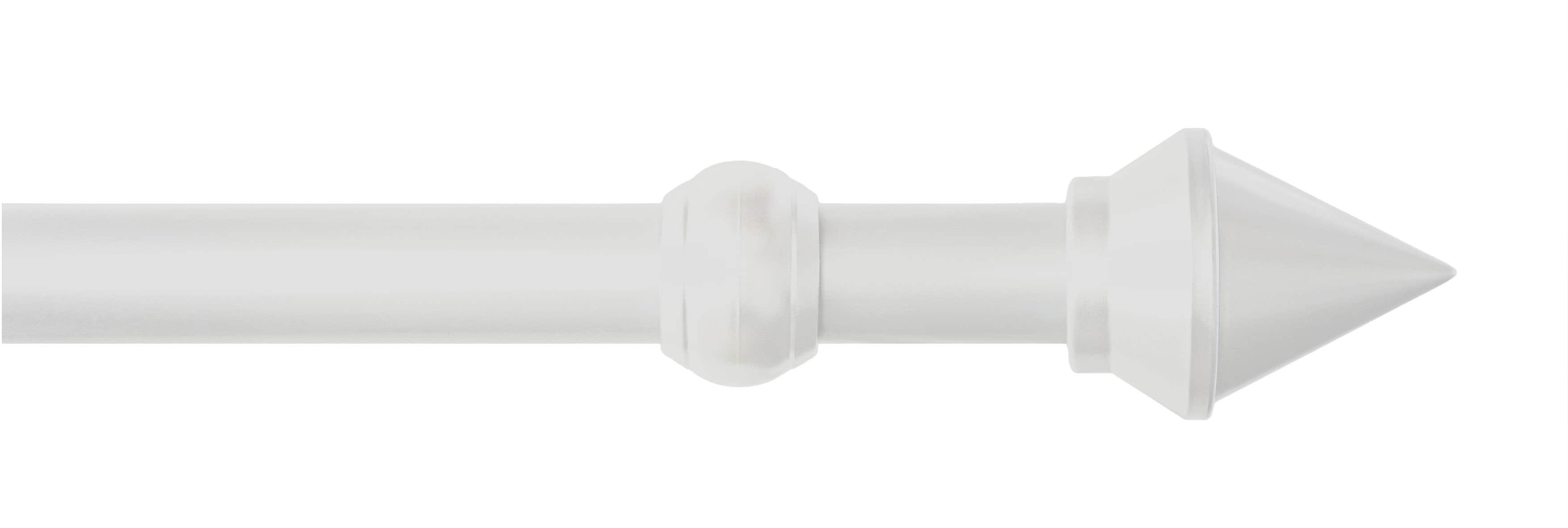 GARESA Gardinenstange "SEMARA" Ø 28 mm 1 läufig-läufig Wunschmaßlänge Vorhanggarnitur, Kunststoff, verlängerbar, mit Ringe/2 Lauf Gleiter