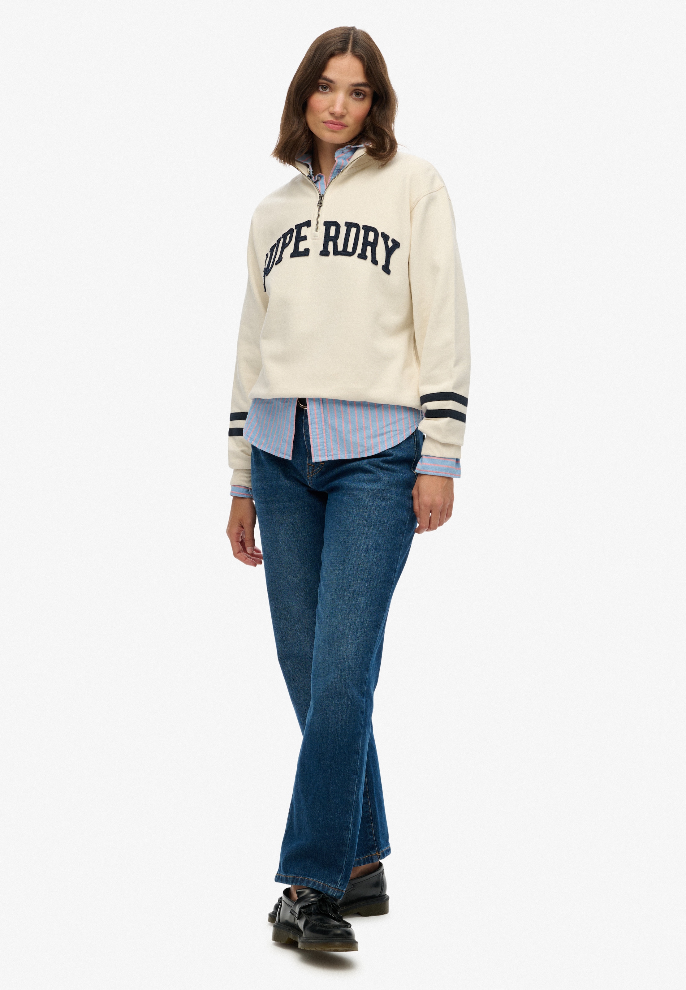 Superdry Sweatshirt »ATHLETIC ESS APPLIQUE HALF ZIP«