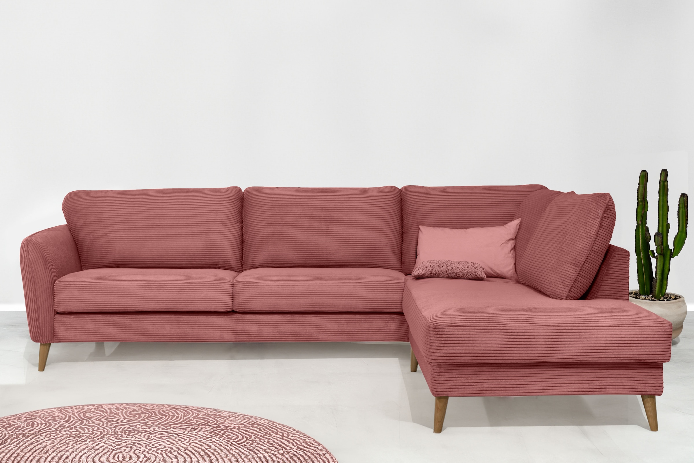 Home affaire Ecksofa "MARSEILLE 278/202 cm, L-Form, Ottom. rechts/links, ve günstig online kaufen
