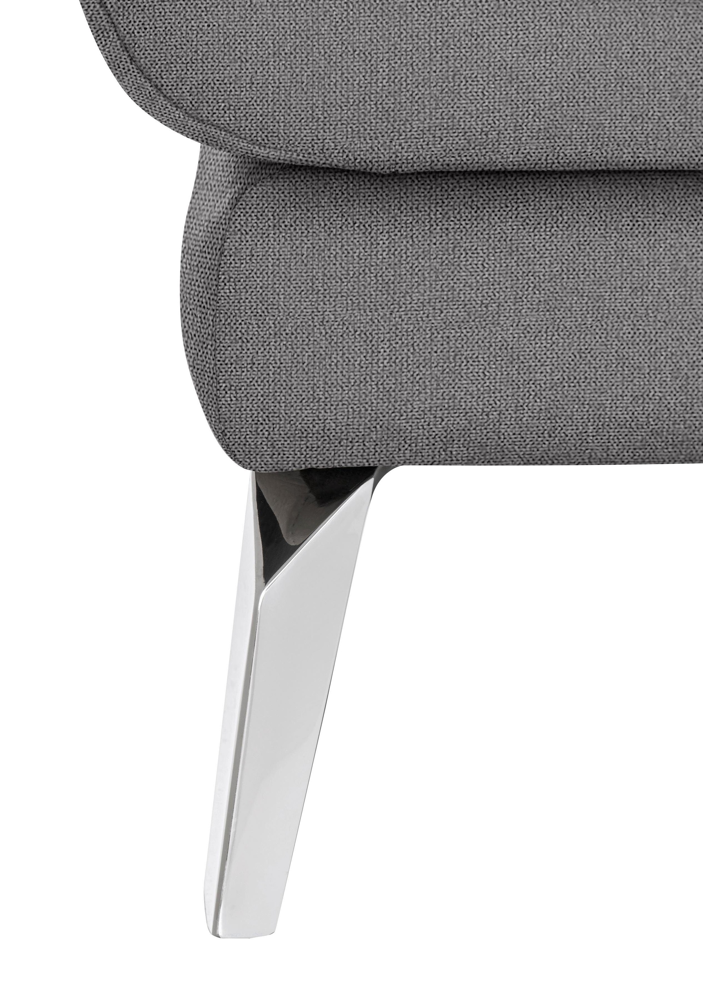W.SCHILLIG Chaiselongue »softy«, mit dekorativer Heftung im Sitz, Füße Chrom glänzend