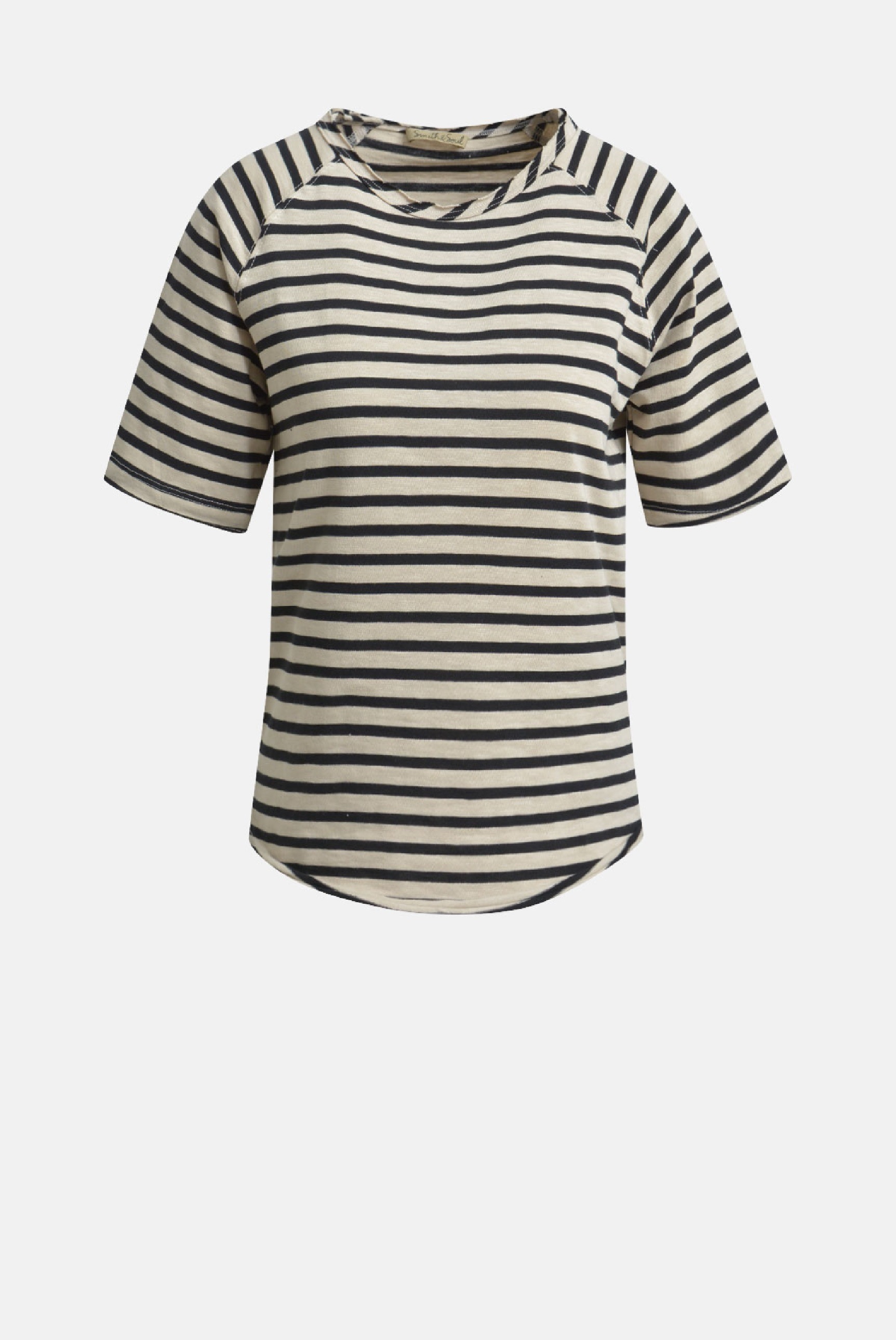 Smith & Soul Rundhalsshirt, mit offener Kante am Ausschnitt günstig online kaufen