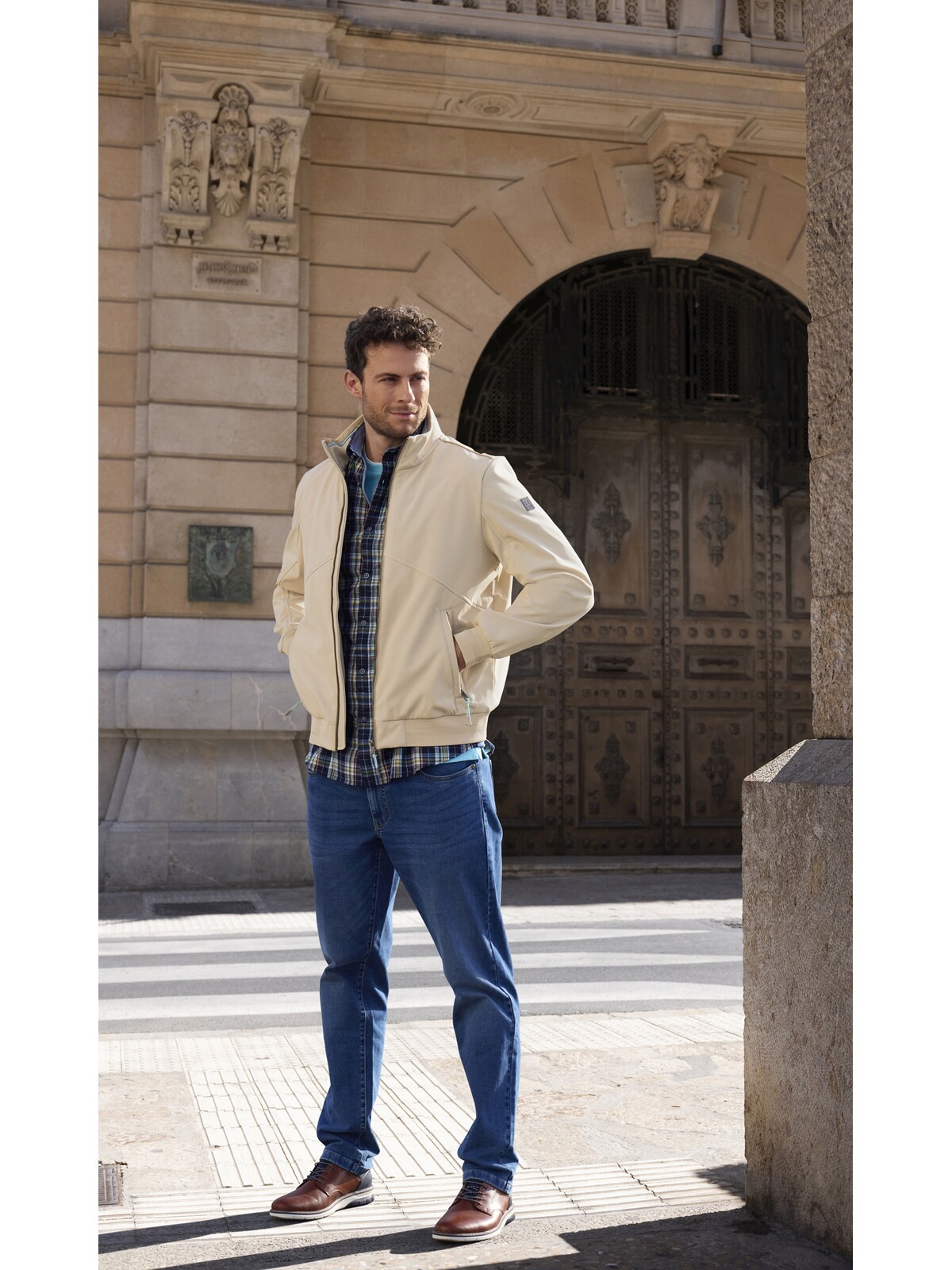 Softshelljacke BABISTA "Softshelljacke BELLAROSI", Herren, Gr. 64, beige, Obermaterial: 94% Polyester COOLMAX PES(Coolmax). 6% Elasthan EL., Jacken Softshelljacke 2
