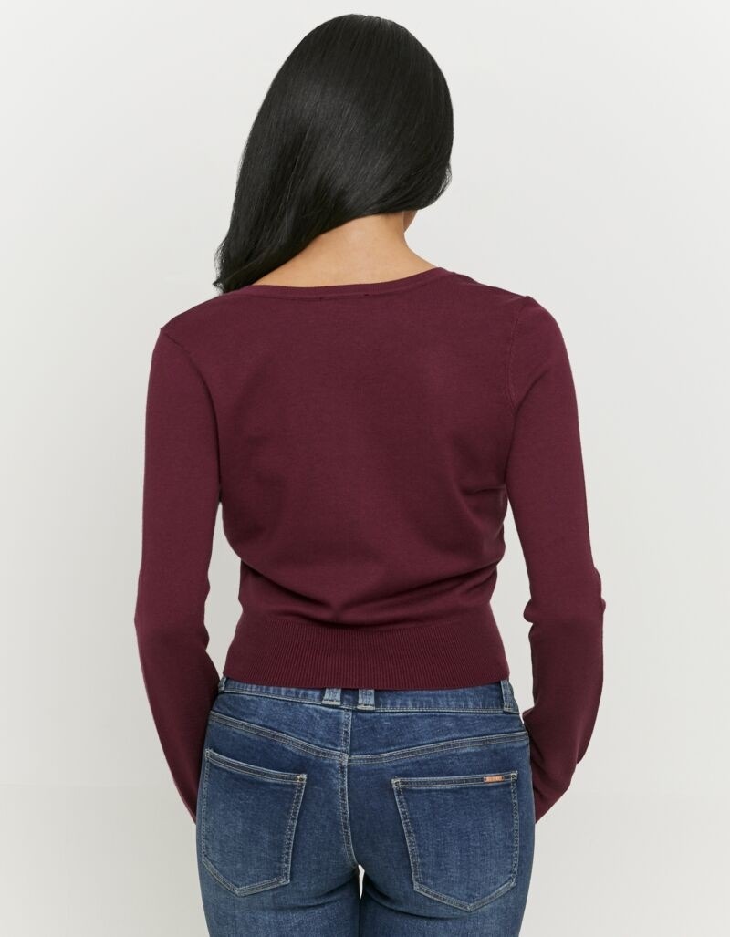 Tally Weijl SPUVISMARTI Knit Pullover Windsor Wine M 3