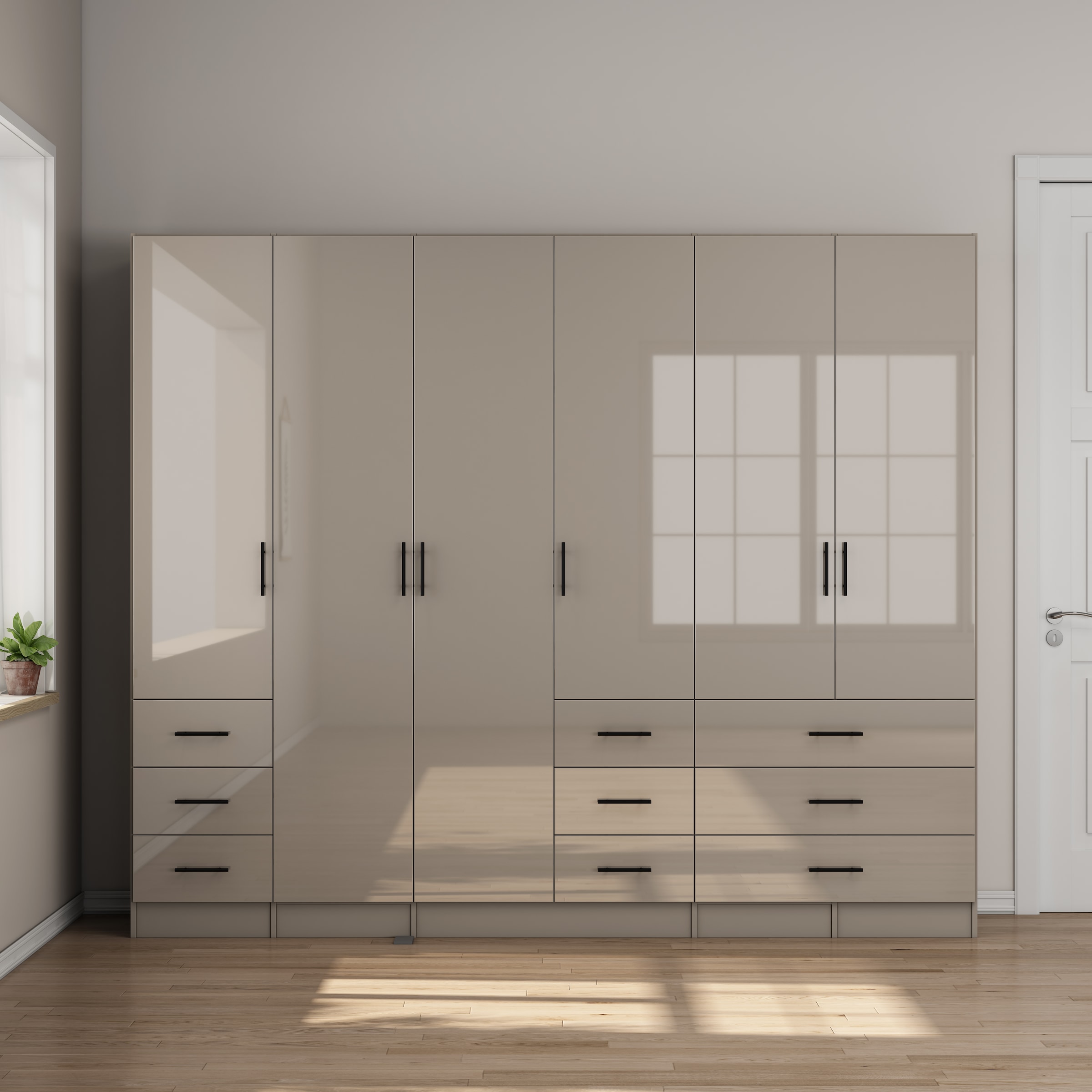 OTTO home Kleiderschrank "Trento Schlafzimmerschrank Garderobe hochglanz" S günstig online kaufen