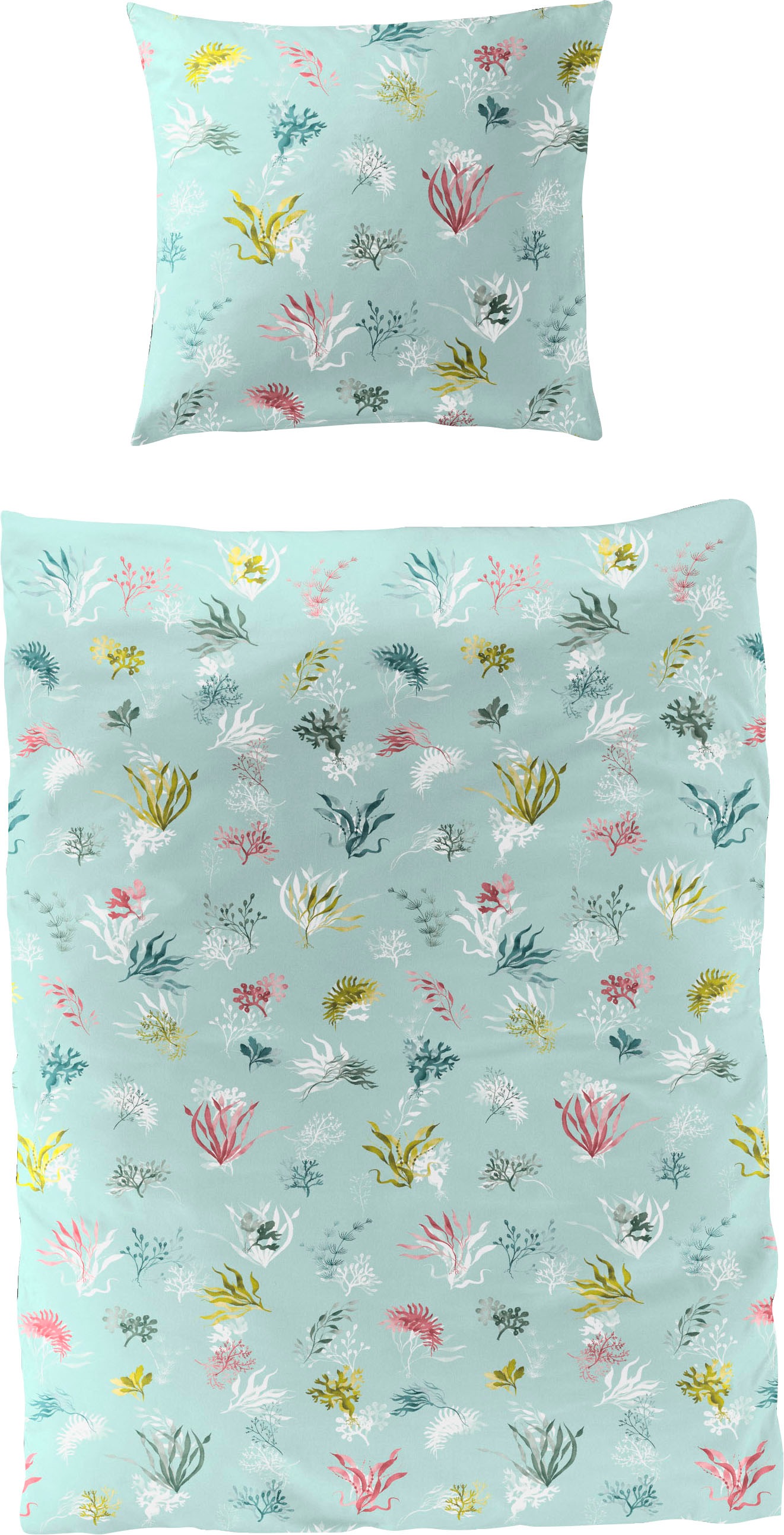 BIERBAUM Bettwäsche »Underwater Flowers«, (2 tlg.), mit Wasserpflanzen