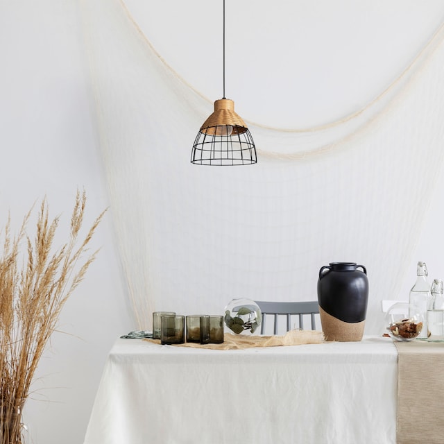 Paco Home Pendelleuchte »PUCU«, Korb Lampe LED Hängeleuchte Rattan  Esszimmerlampe Boho E27 Vintage | BAUR