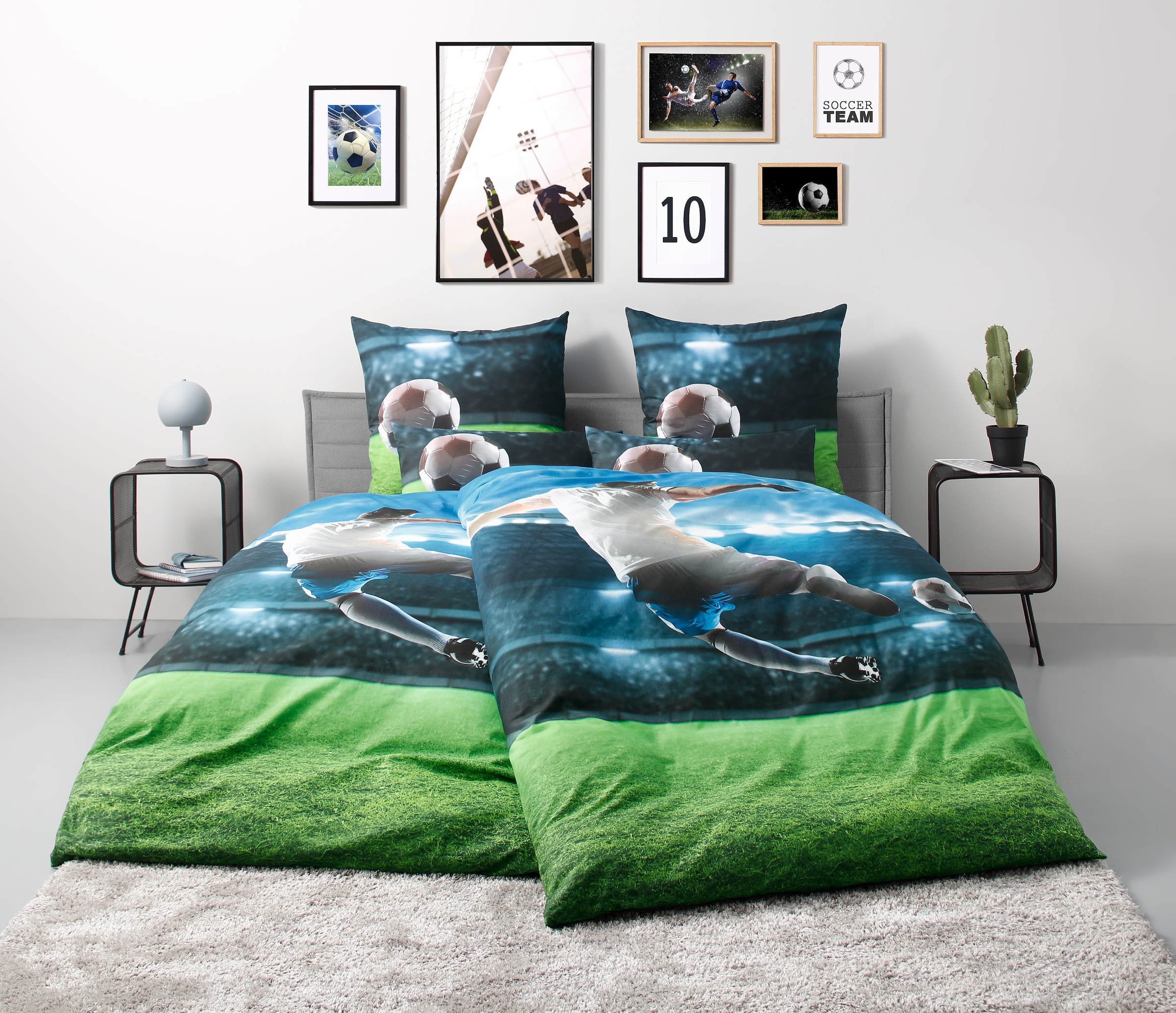 OTTO home Bettwäsche "Joonas" 2 Stk. tlg. American Football günstig online kaufen