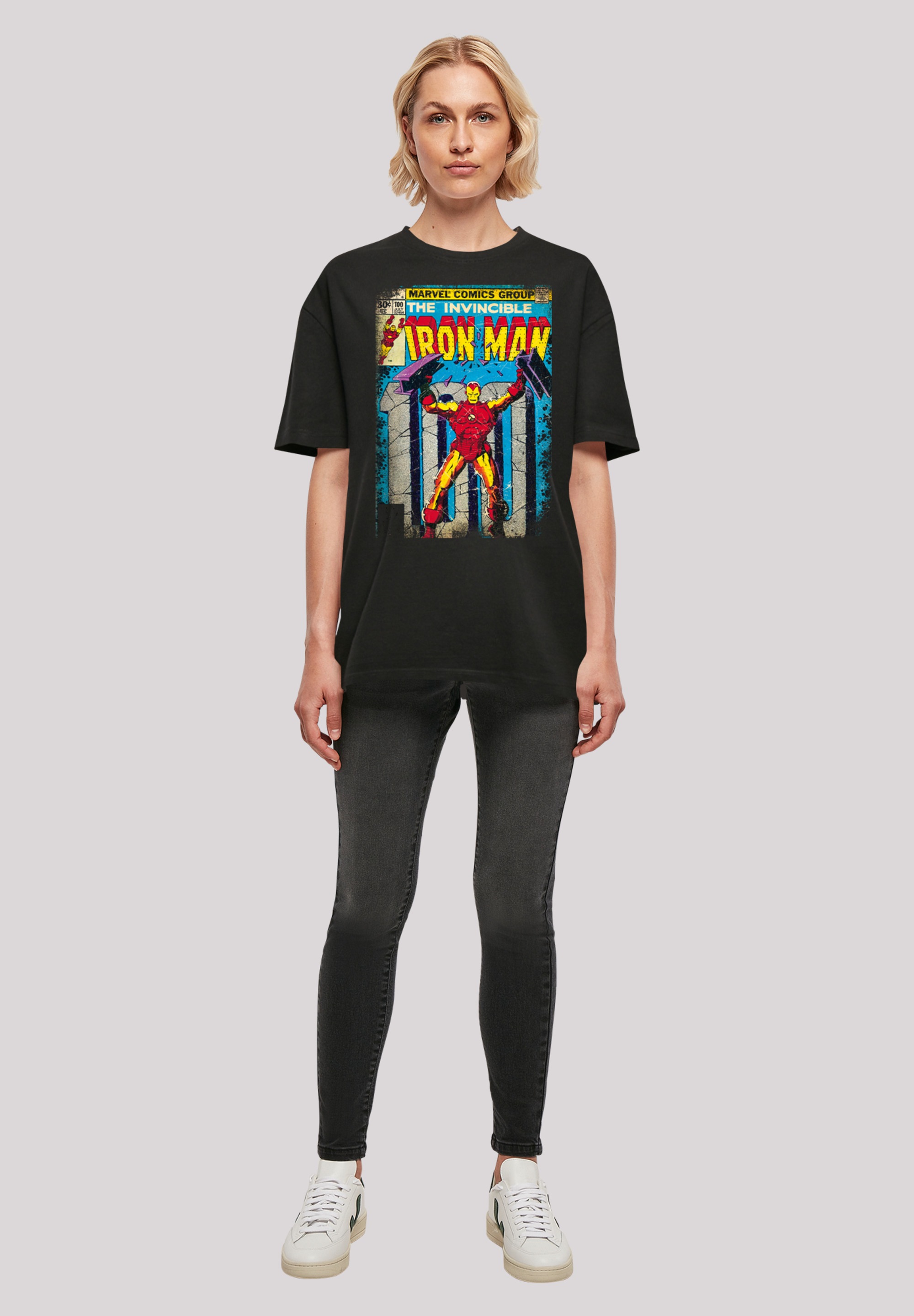 (1 Kurzarmshirt F4NT4STIC Cover | tlg.) Tee«, Boyfriend Iron Man für kaufen Oversized with Ladies Marvel »Damen BAUR