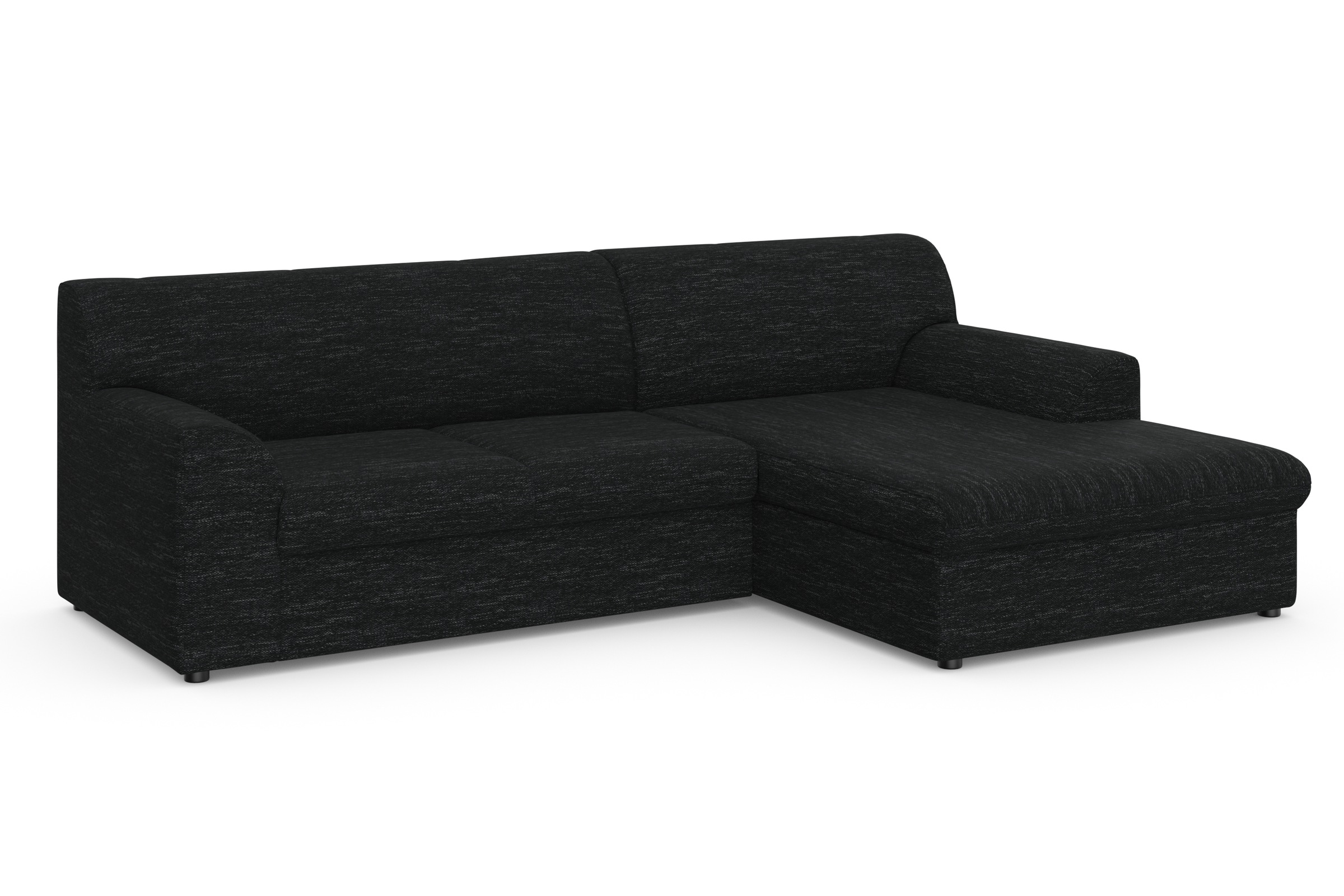 DOMO collection Ecksofa »Topper, elegant und zeitlos, kompaktes Stellmaß 245/155cm, L-Form«, mit Recamiere, wahlweise mit Schlaffunktion