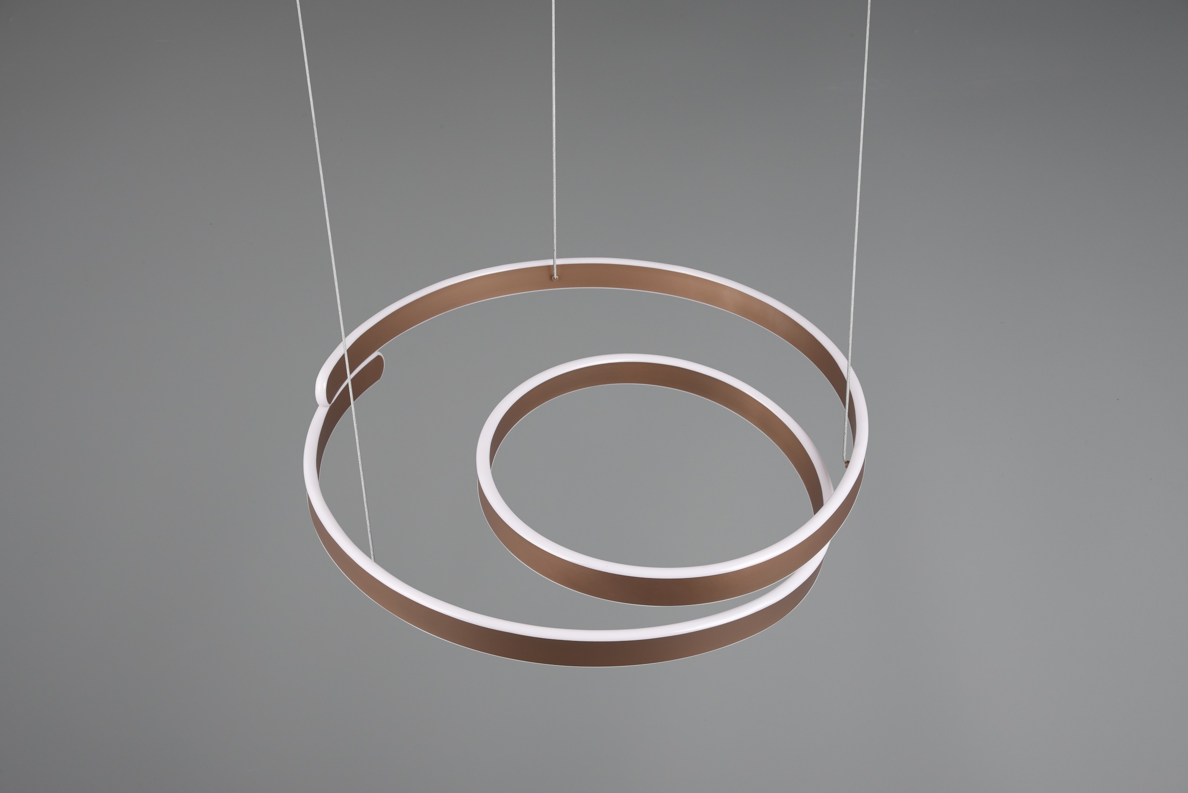 TRIO Leuchten LED Pendelleuchte »MARNIE, spiralförmige LED Hängelampe indirektes Licht warmweiß 3000K« LED-Board 1 Stk. Warmweiß 8000 Lumen höhenverstellbar 3 Stufen dimmbar Hängeleuchte Esszimmer