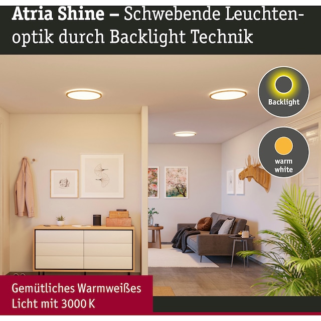 Paulmann LED Panel »Atria Shine IP44 16W 3000K 293mm Eiche Kunststoff«, 1  flammig-flammig, Hintergrundbeleuchtung bestellen | BAUR