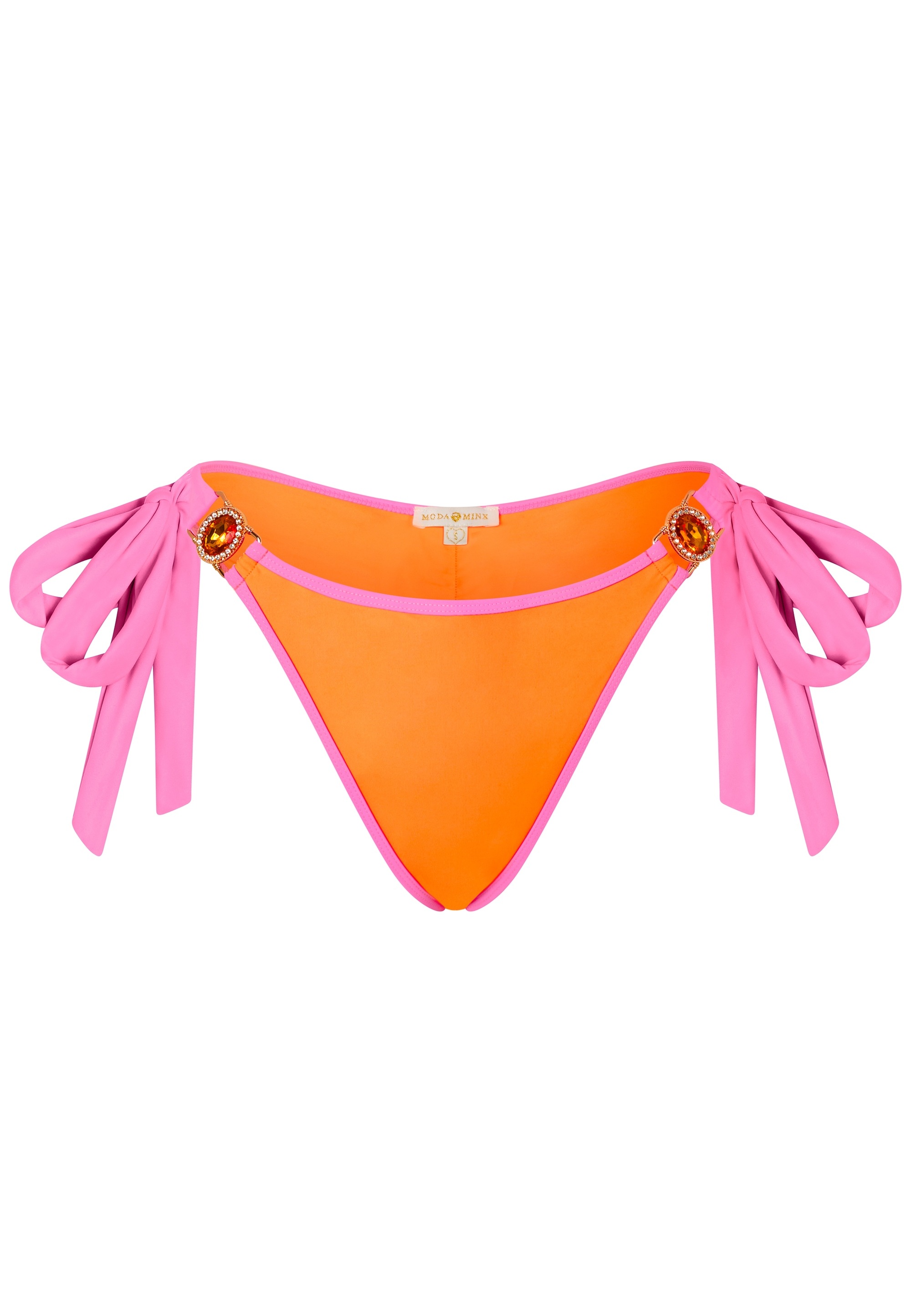 Moda Minx Bikini-Hose, (1 St.), mit angesagtem Kontrast-Design und Steinbesatz