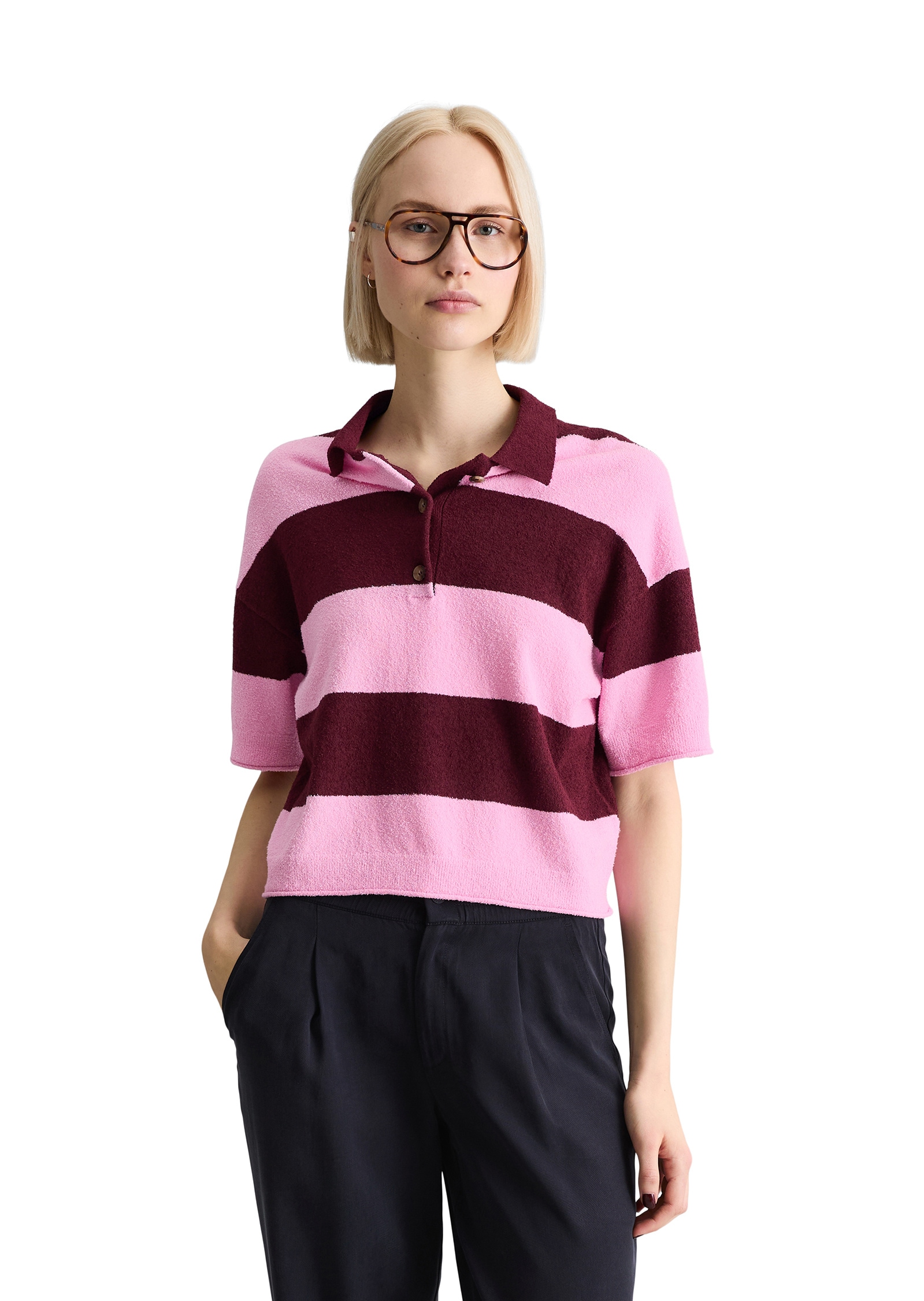 Marc OPolo DENIM Poloshirt "aus Crinkled Organic Cotton-Mix" günstig online kaufen