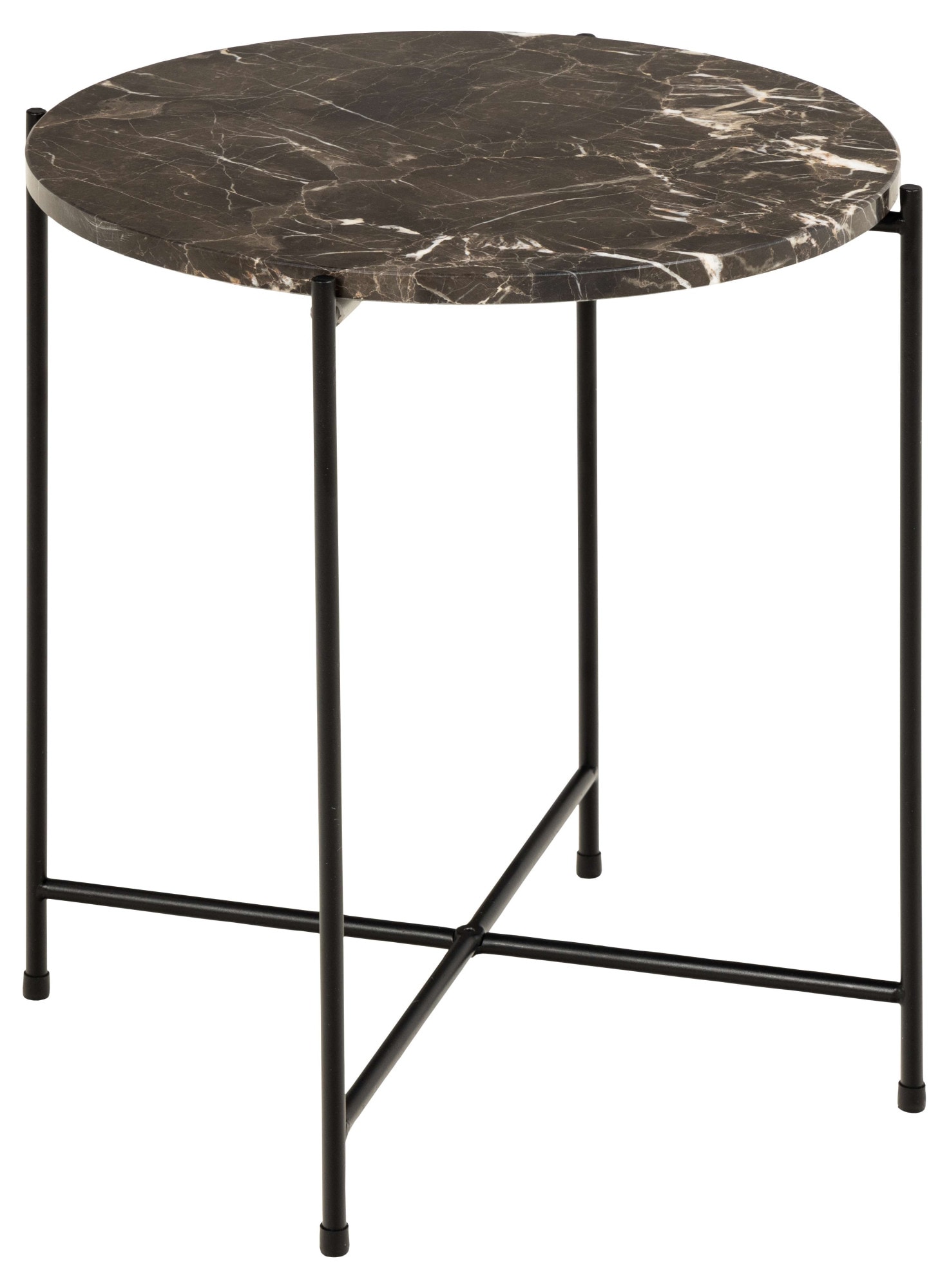 Beistelltisch »Avila«, Ecktisch, rund, Tischplatte aus Marmorstein, T: 52 cm