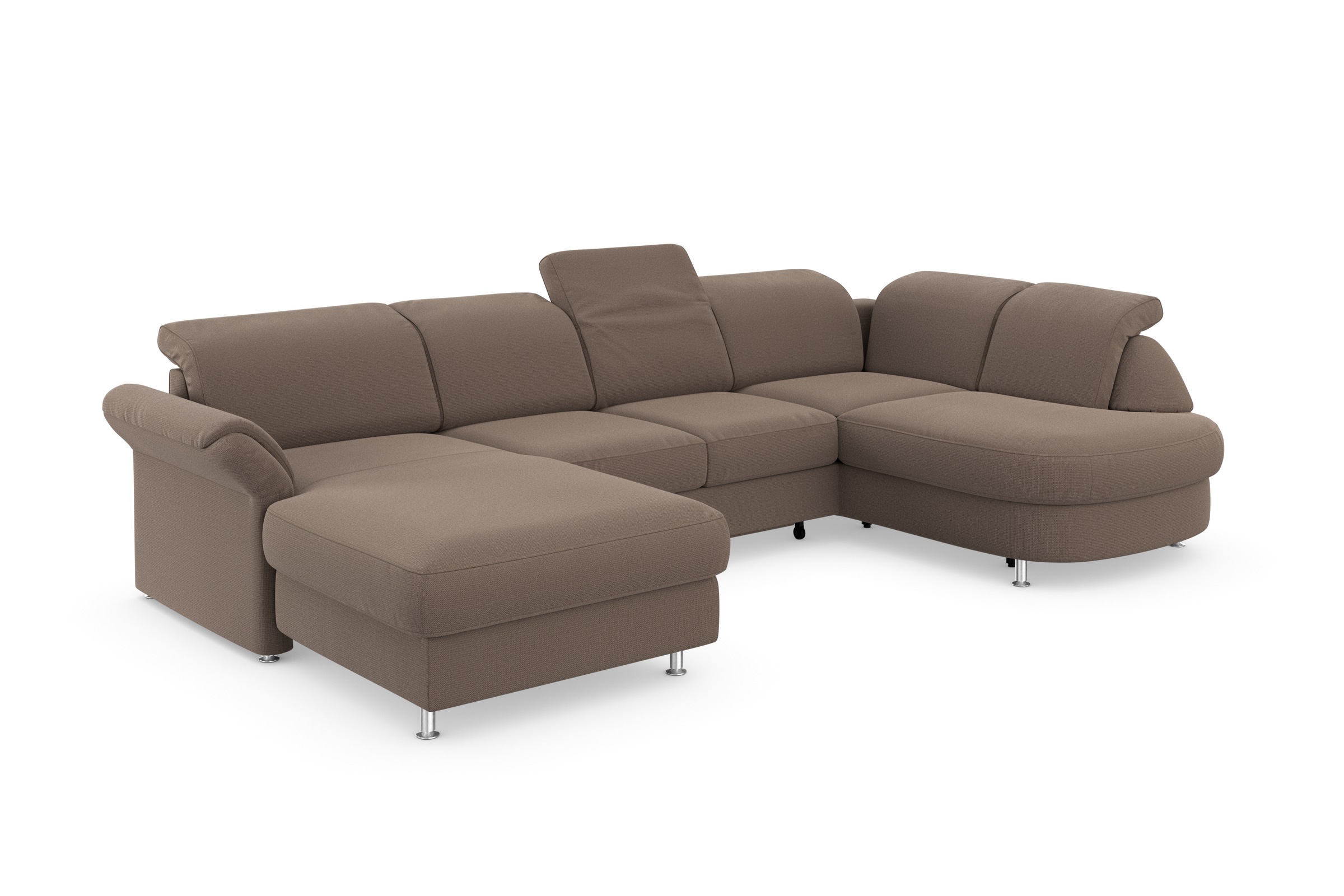 sit&more Wohnlandschaft »Apulia U-Form«, wahlweise Bettfunktion, Bettkasten und Kopf- und Armteilverstellung