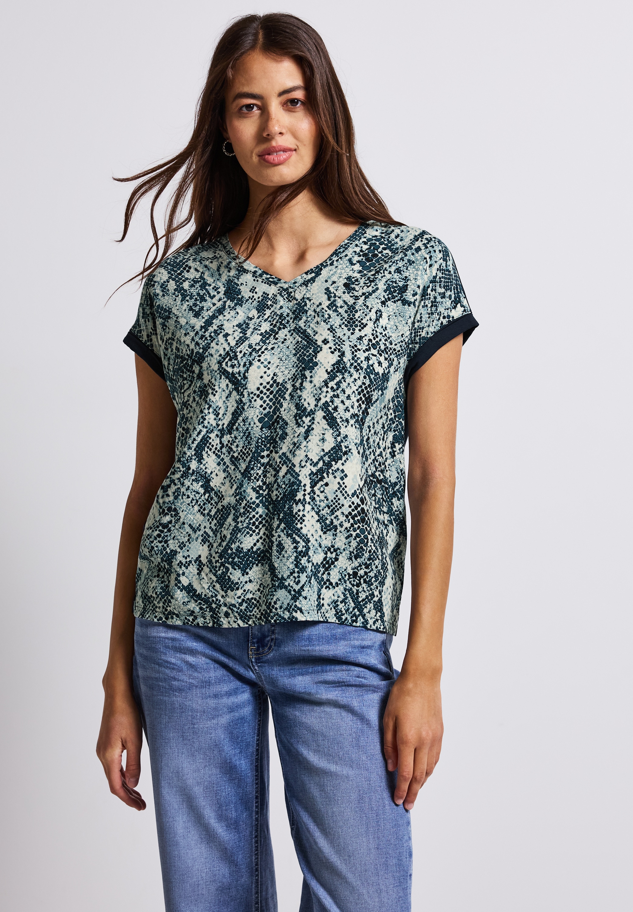 STREET ONE T-Shirt, aus softem Materialmix günstig online kaufen