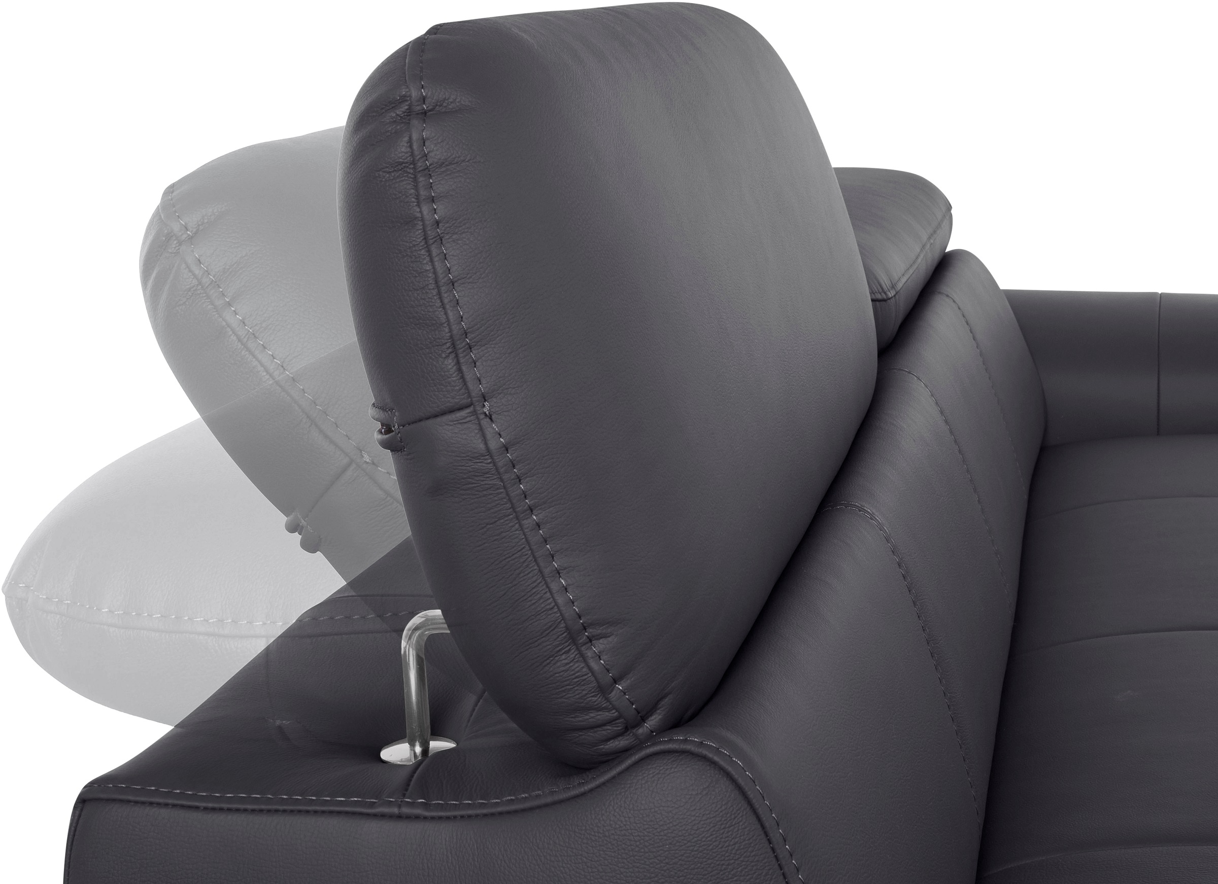 COTTA 2-Sitzer »Chef«, Big-Sofa mit Kopfteilverstellung, edle Metallkufen