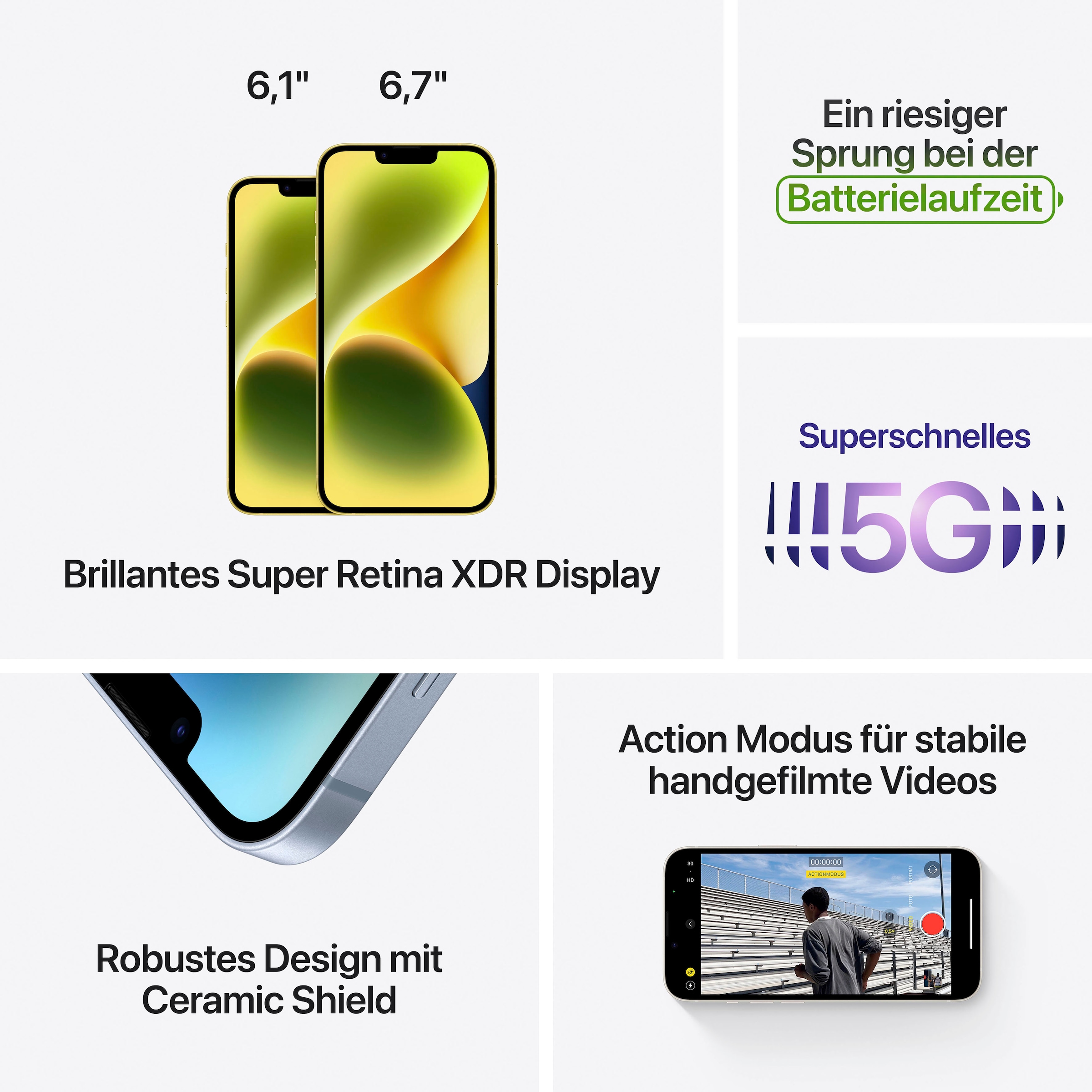 Apple Smartphone »iPhone 14 Plus 128GB«, blue, 17 cm/6,7 Zoll, 128 GB Speicherplatz, 12 MP Kamera