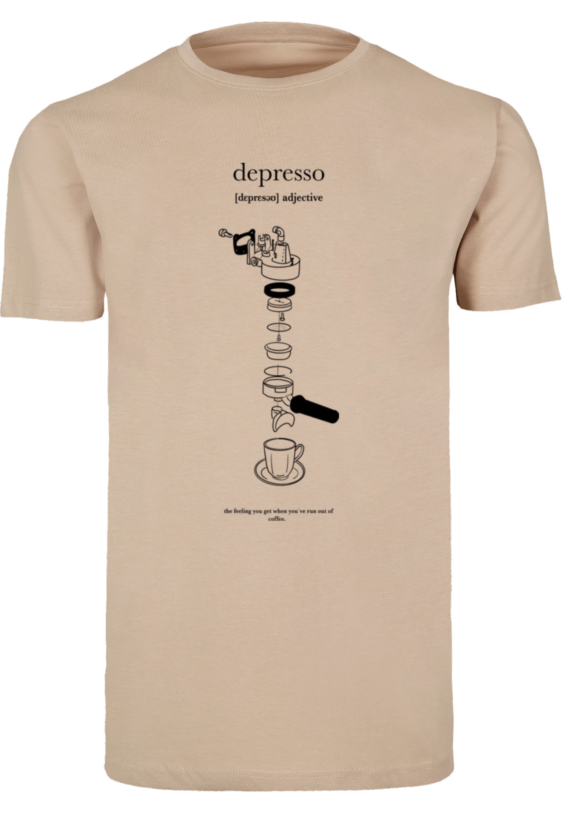 MisterTee T-Shirt "MisterTee Depresso T-Shirt Round Neck" 1 Stk. günstig online kaufen