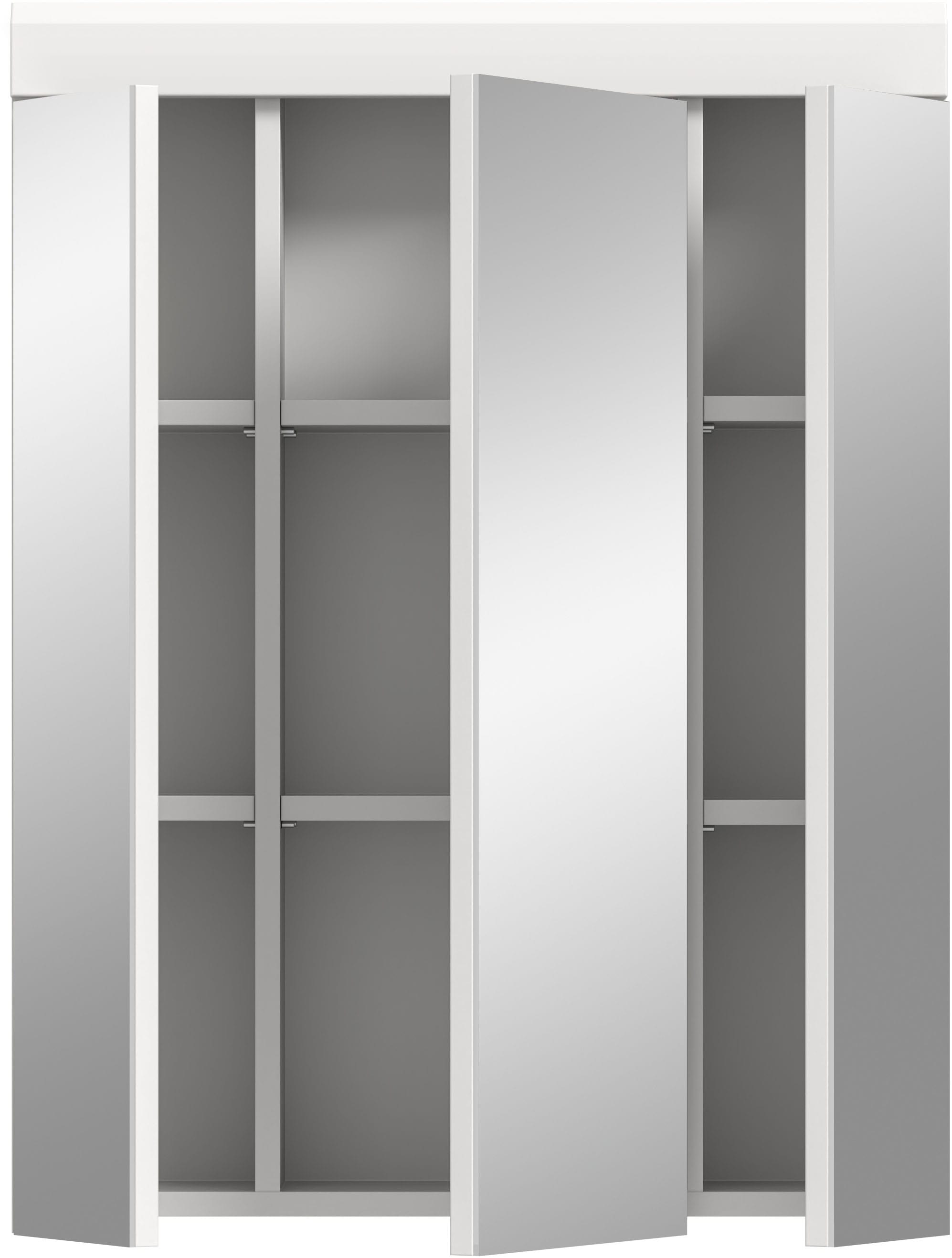 INOSIGN Badezimmerspiegelschrank »Siena, Breite 60cm, 3 Spiegeltüren, 9 Fächer, 6 Einlegeböden«, in verschiedenen Farben erhältlich, Badmöbel, Spiegel, Badschrank, Bad