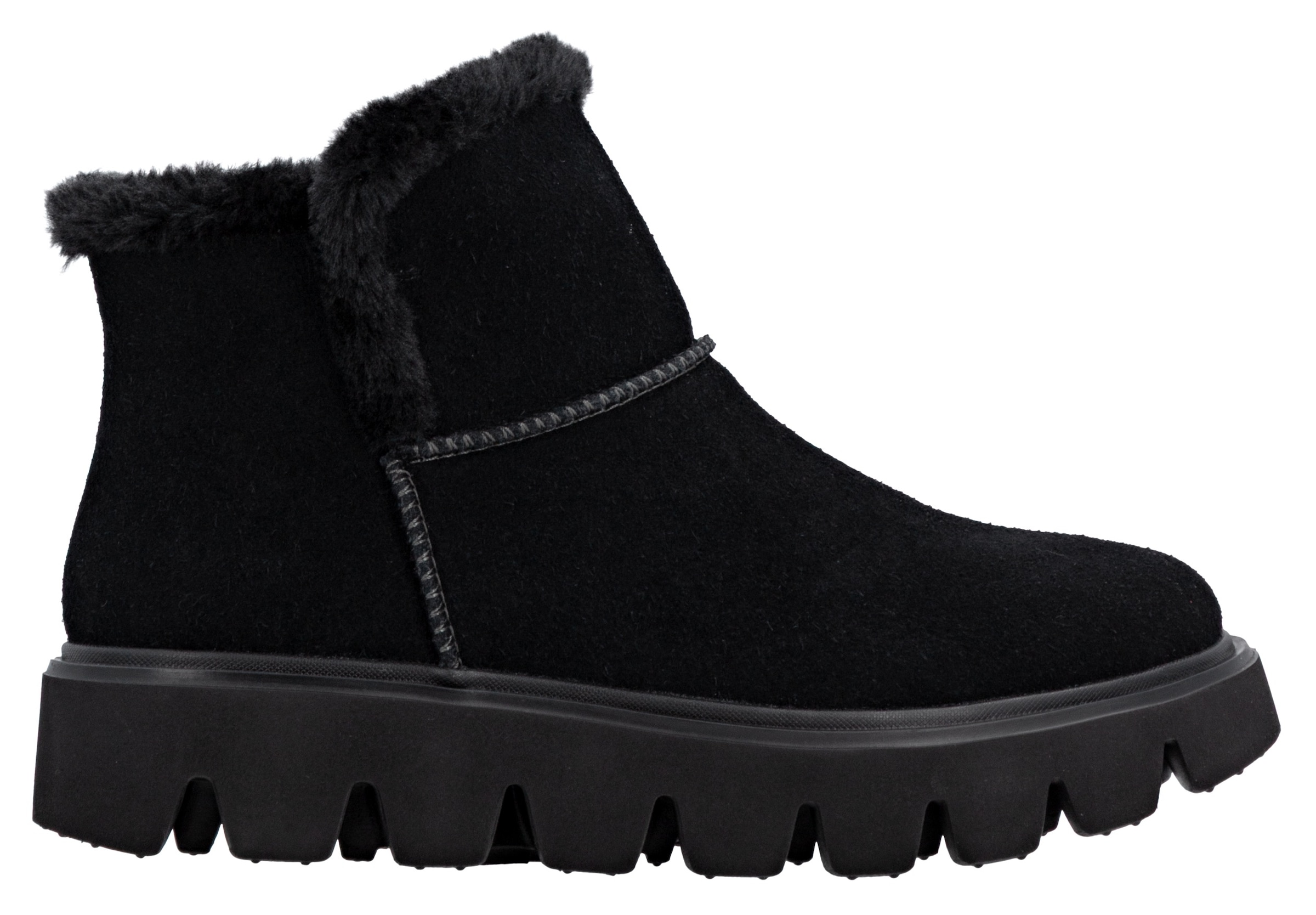 RIEKER Sport Winterboots, Plateaustiefel, Schlupfschuh mit Innenreißverschluss