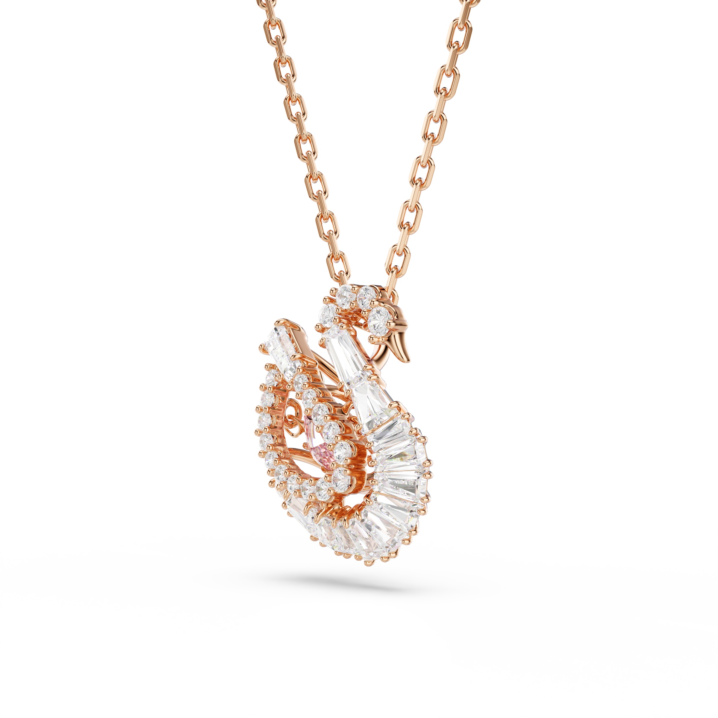 Swarovski Kette mit Anhänger »Schmuck Geschenk Schwan Halskette«, mit Swarovski® Kristall, Swarovski® Zirkonia (synth.)