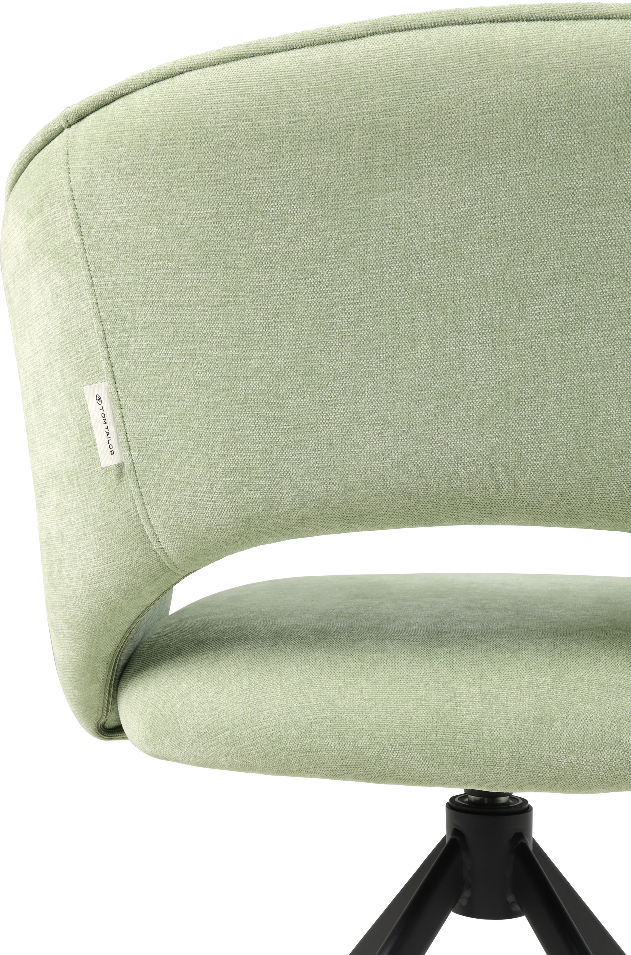 TOM TAILOR HOME Armlehnstuhl »CURVY ARMCHAIR«, (Set), 2 St., Chenille, mit Armlehnen, drehbar, Rückholfunktion, Rückenausschnitt