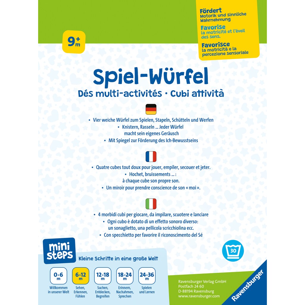 Ravensburger Greifspielzeug »ministeps® Spiel-Würfel«