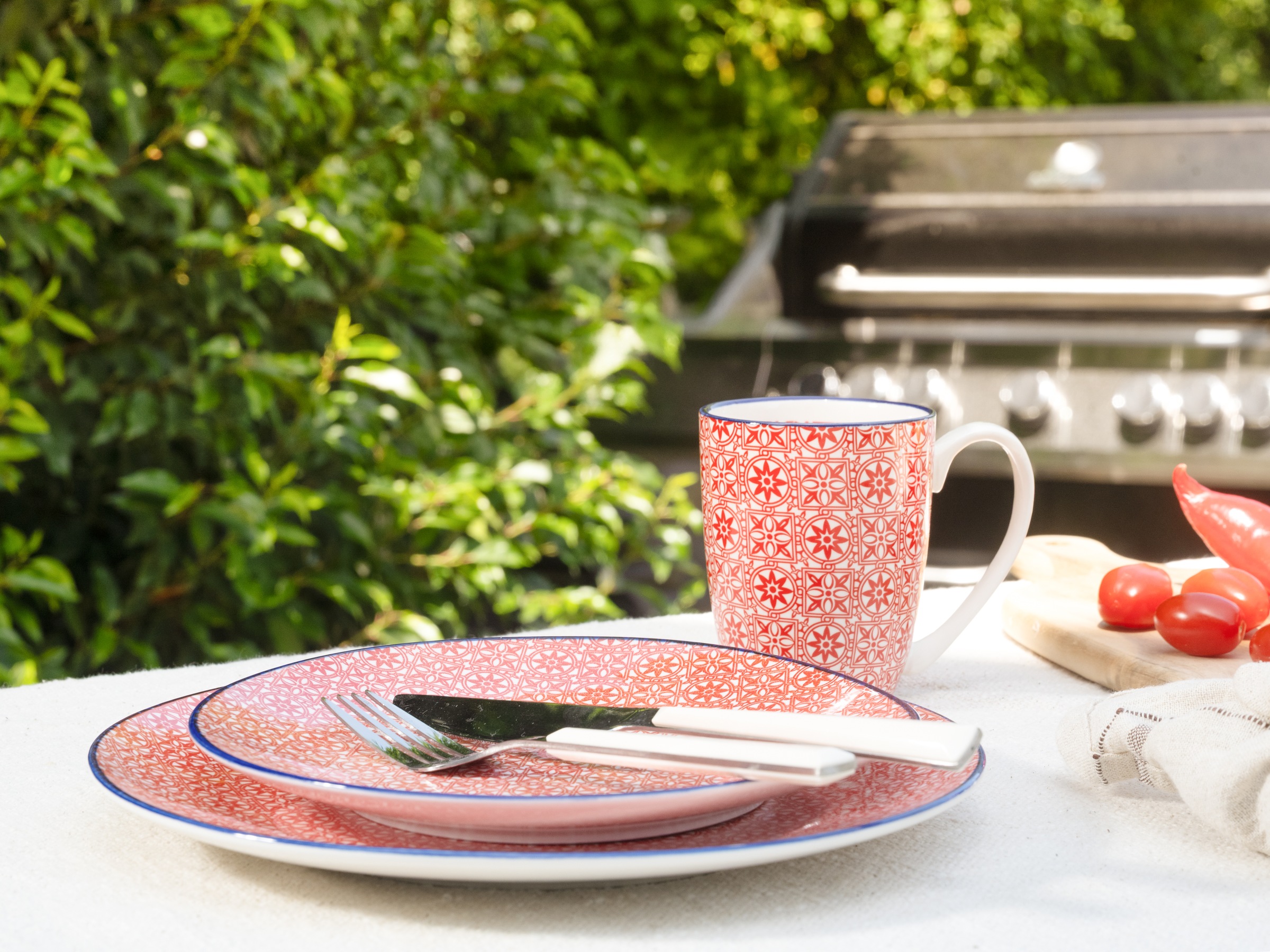 CreaTable Kombiservice »Mediterran, Service 16-tlg.« Mediterraner Flair, Traditionell keramische Motive