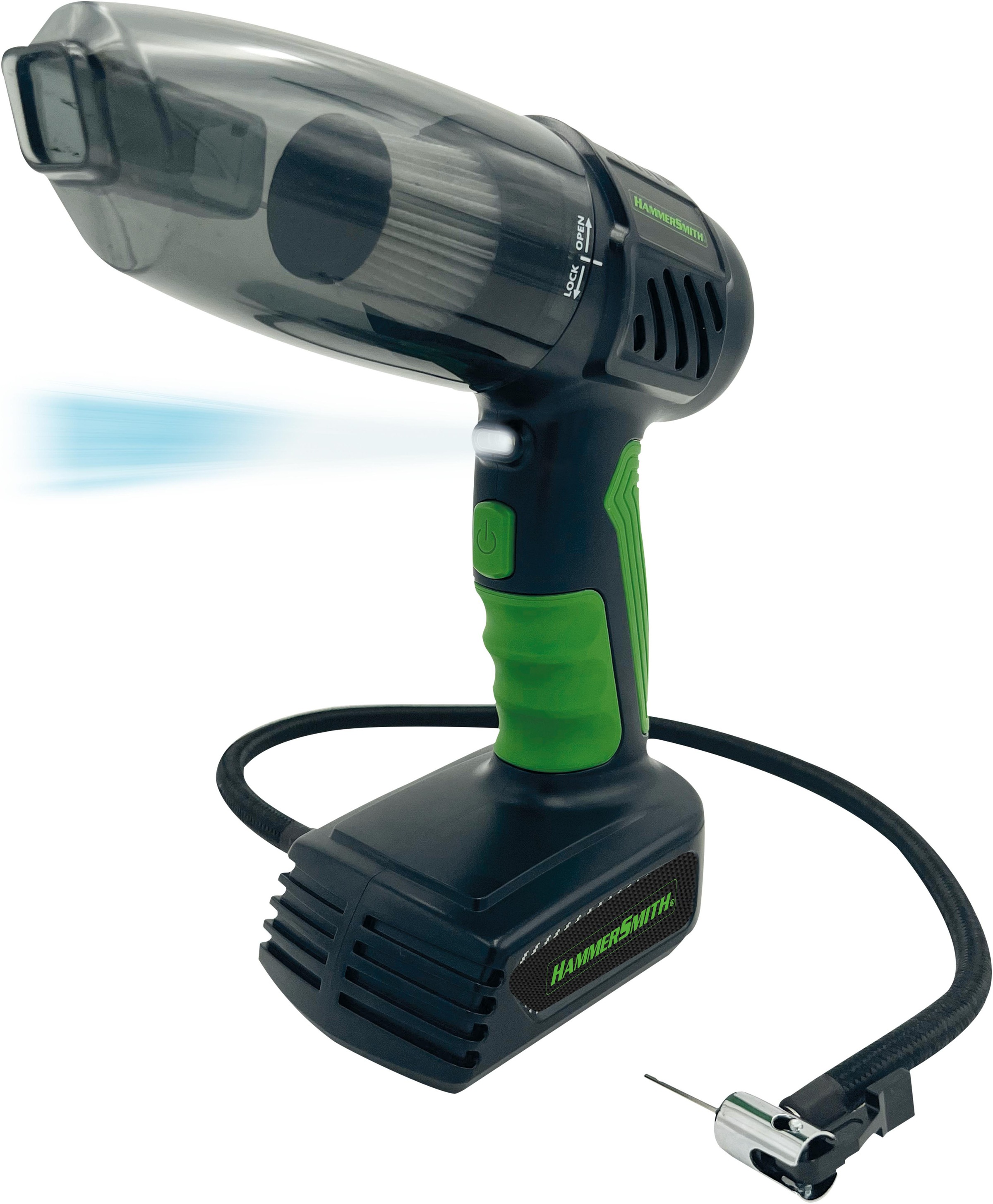 Thumbnail - MediaShop Akku-Handstaubsauger "Hammersmith AirStorm Akku-Handstaubsauger & Luftkompressor" kabellos, 2-in-1 Kombination