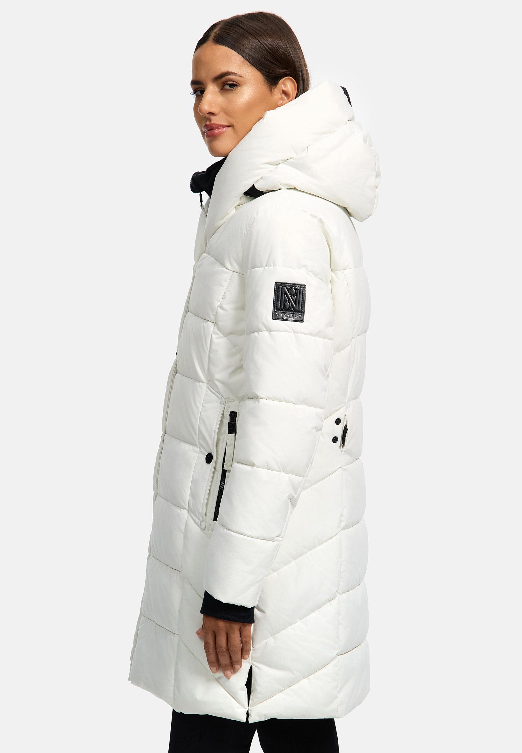 Navahoo Steppmantel »Knutschilein«, Stylischer Damenmantel mit abnehmbarem Fleece-Kragen