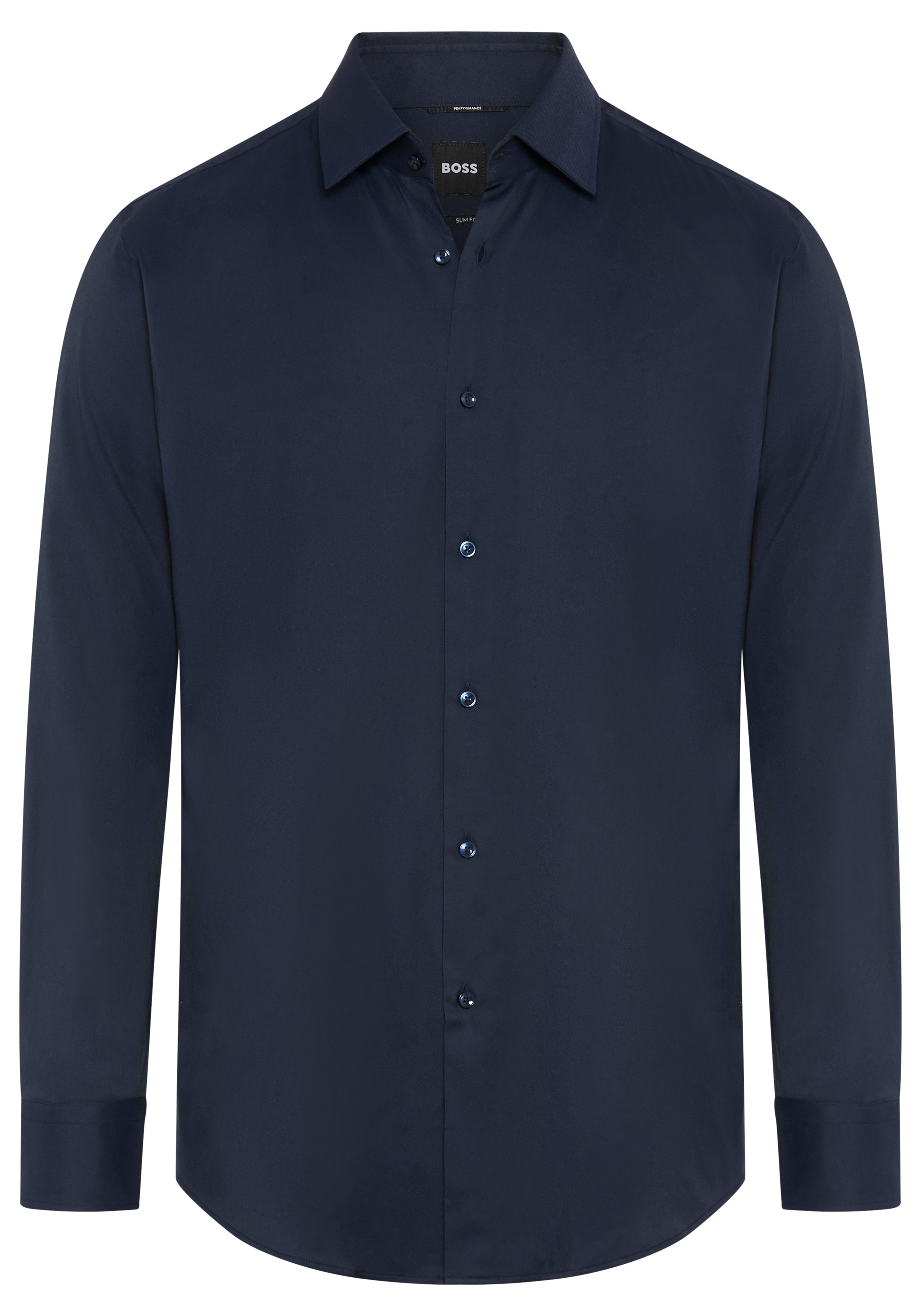BOSS Businesshemd »HANK« Slim-Fit, aus funktionalem Stretch-Twill, Kentkragen