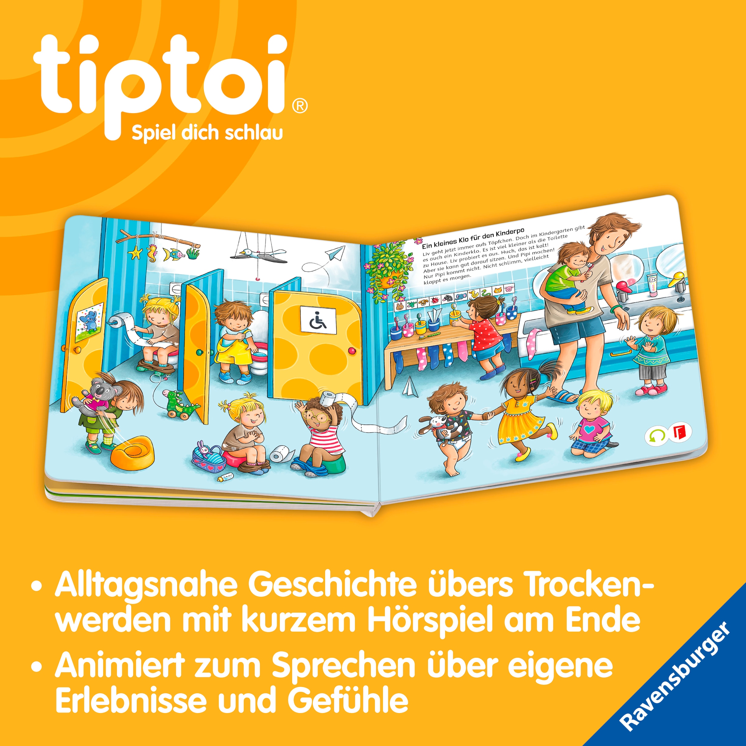 Ravensburger Buch »tiptoi® Abenteuer Großwerden - Liv geht aufs Töpfchen«, Made in Europe