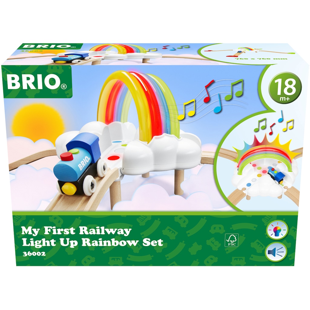 BRIO® Spielzeugeisenbahn-Lokomotive »Mein erstes BRIO® Bahn Regenbogen-Set«, (Set)