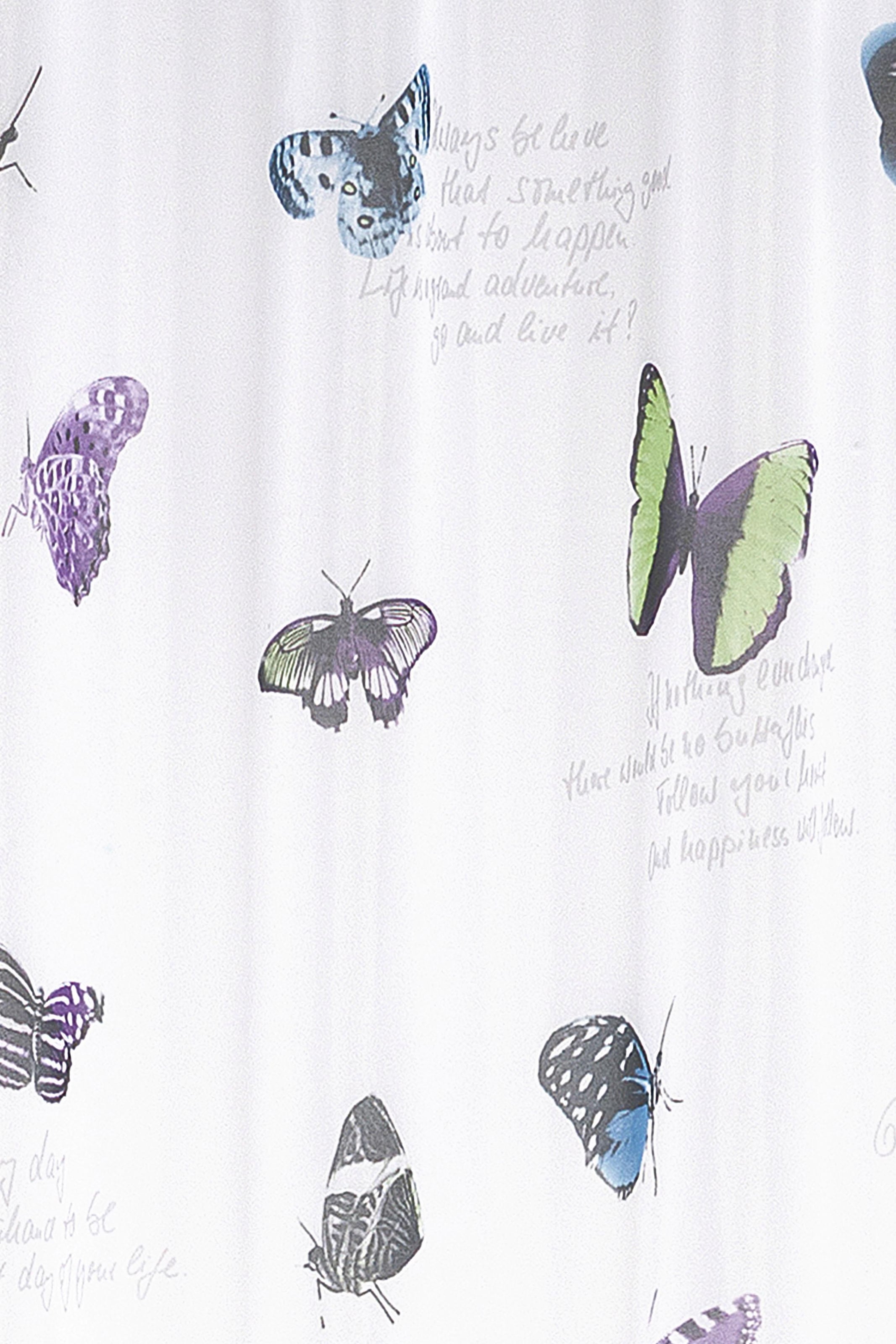 freundin Home Collection Gardine »Summer auf weiß-bunt«, 00 Rechnung Butterfly BAUR St.) | (1