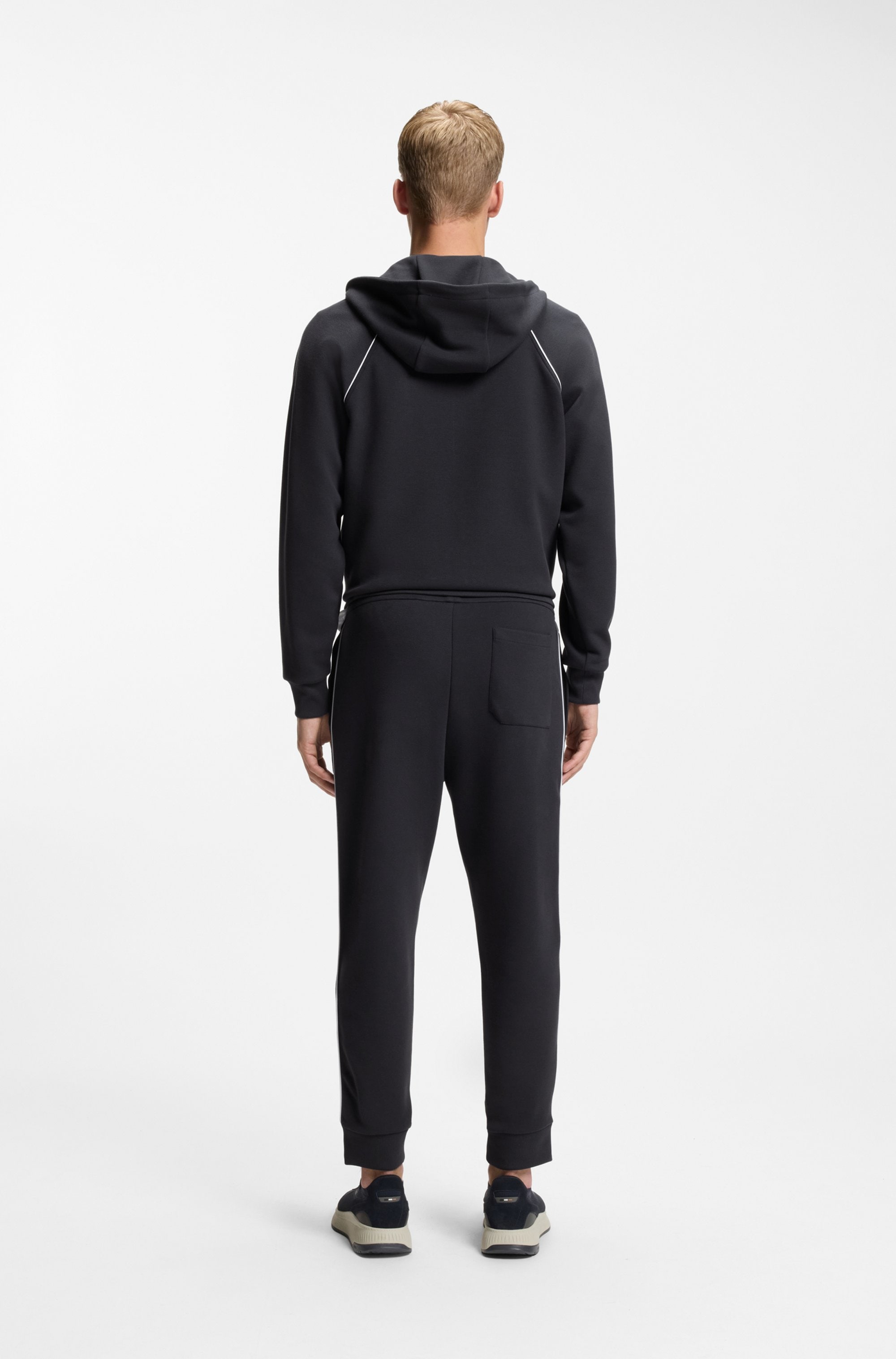 BOSS GREEN Sweatjacke mit Kapuze, Regular Fit, Eingrifftaschen