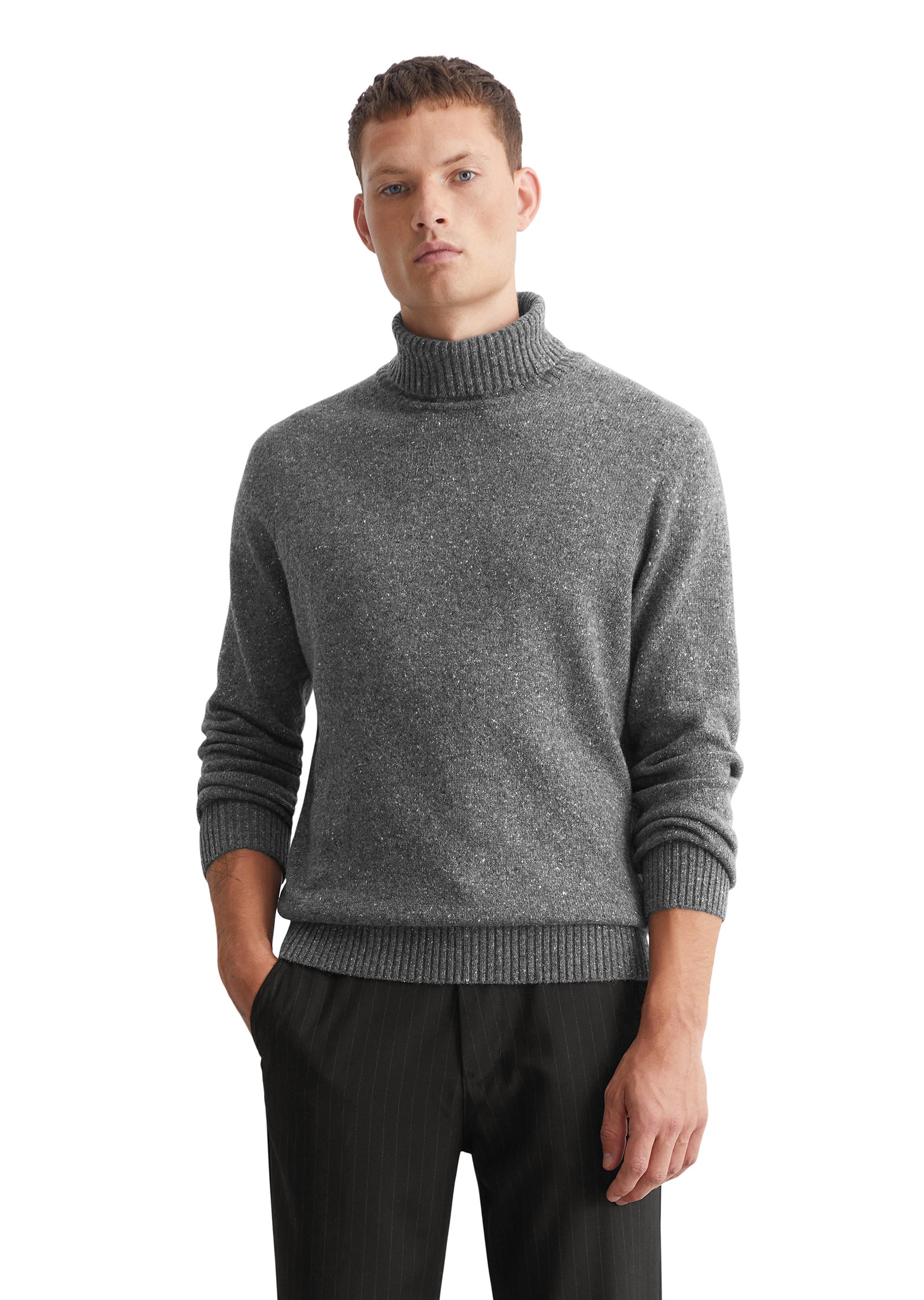 Marc OPolo Rollkragenpullover "aus gesprenkeltem Tweedgarn"