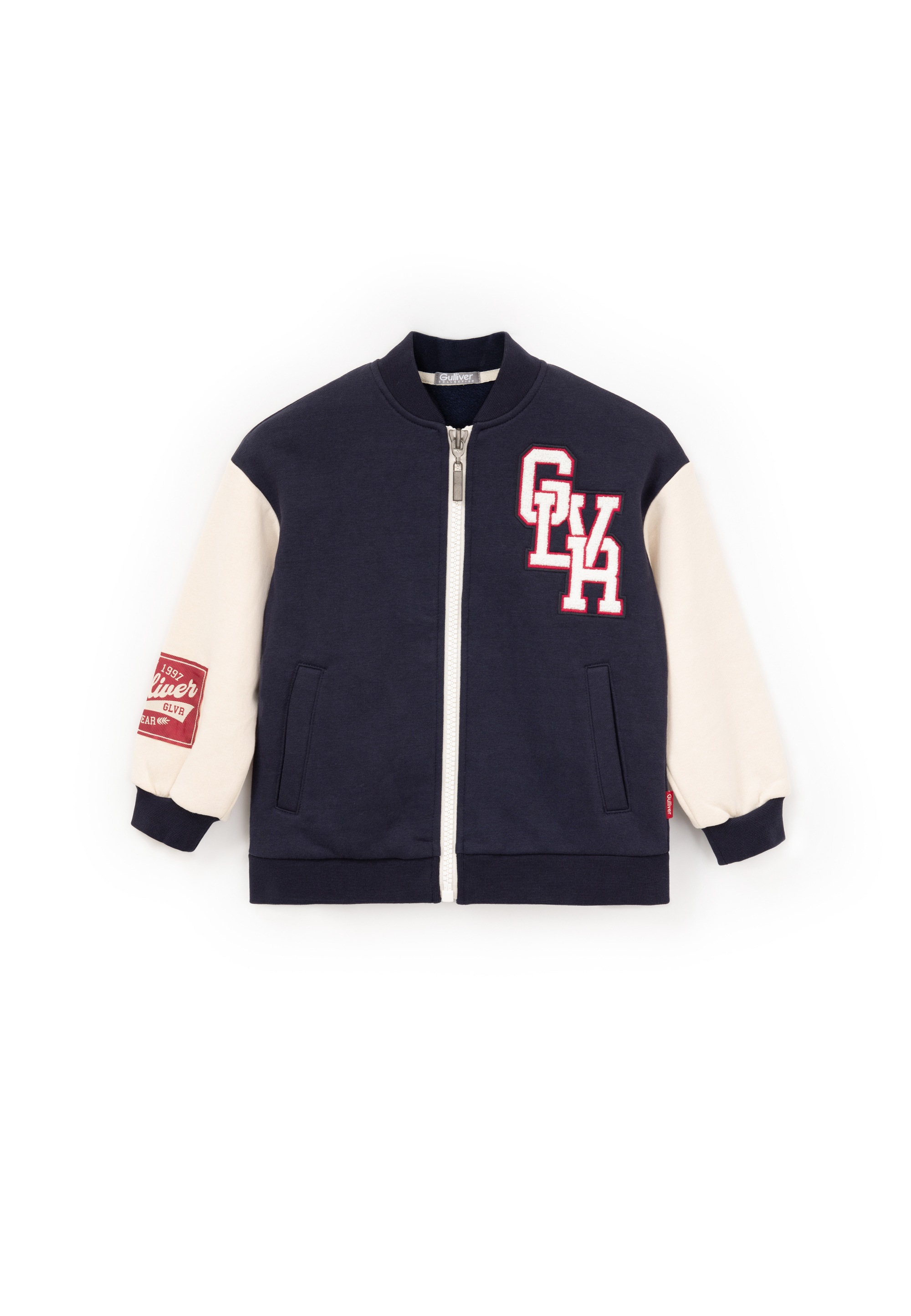 Gulliver Sweatjacke, mit kontrastfarbigen Ärmeln