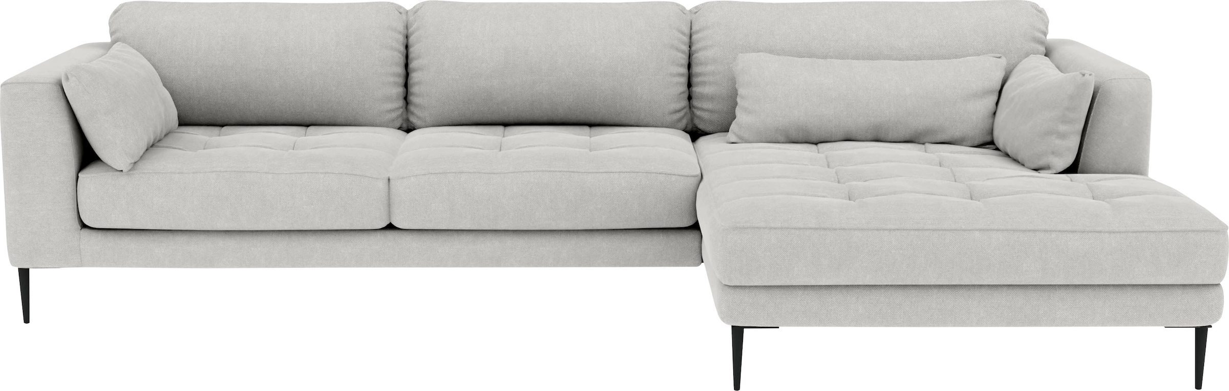 TRENDMANUFAKTUR Ecksofa »Luzi, wahlweise mit Schlaffunktion & Bettkasten. OTTOs Choice, L-Form«, Designsofa mit tollem Sitzkomfort, Metallfüße schwarz, Breite 280 cm
