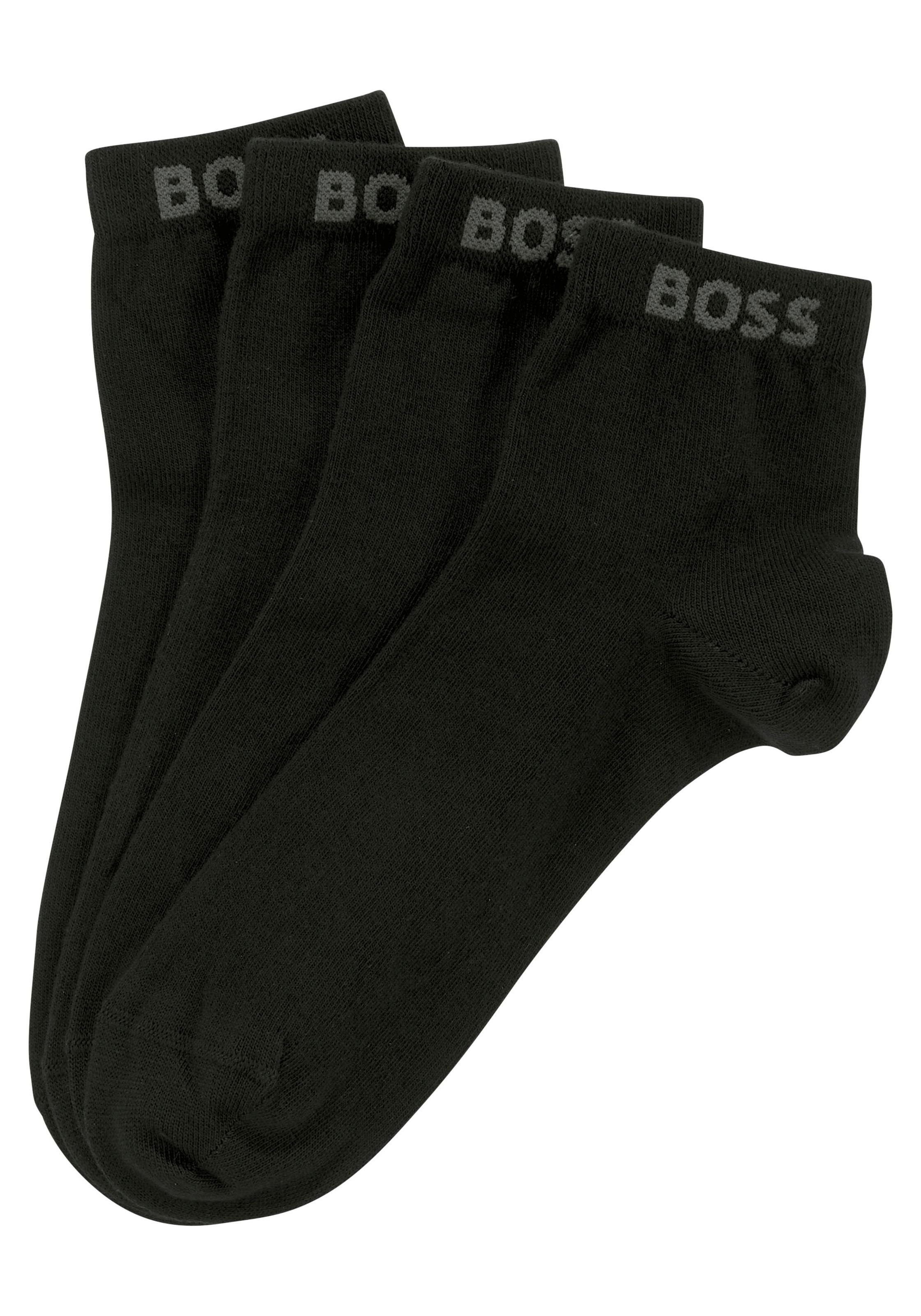 BOSS Sneakersocken, (Set, 2 Paar), mit eingenähtem Markenschriftzug