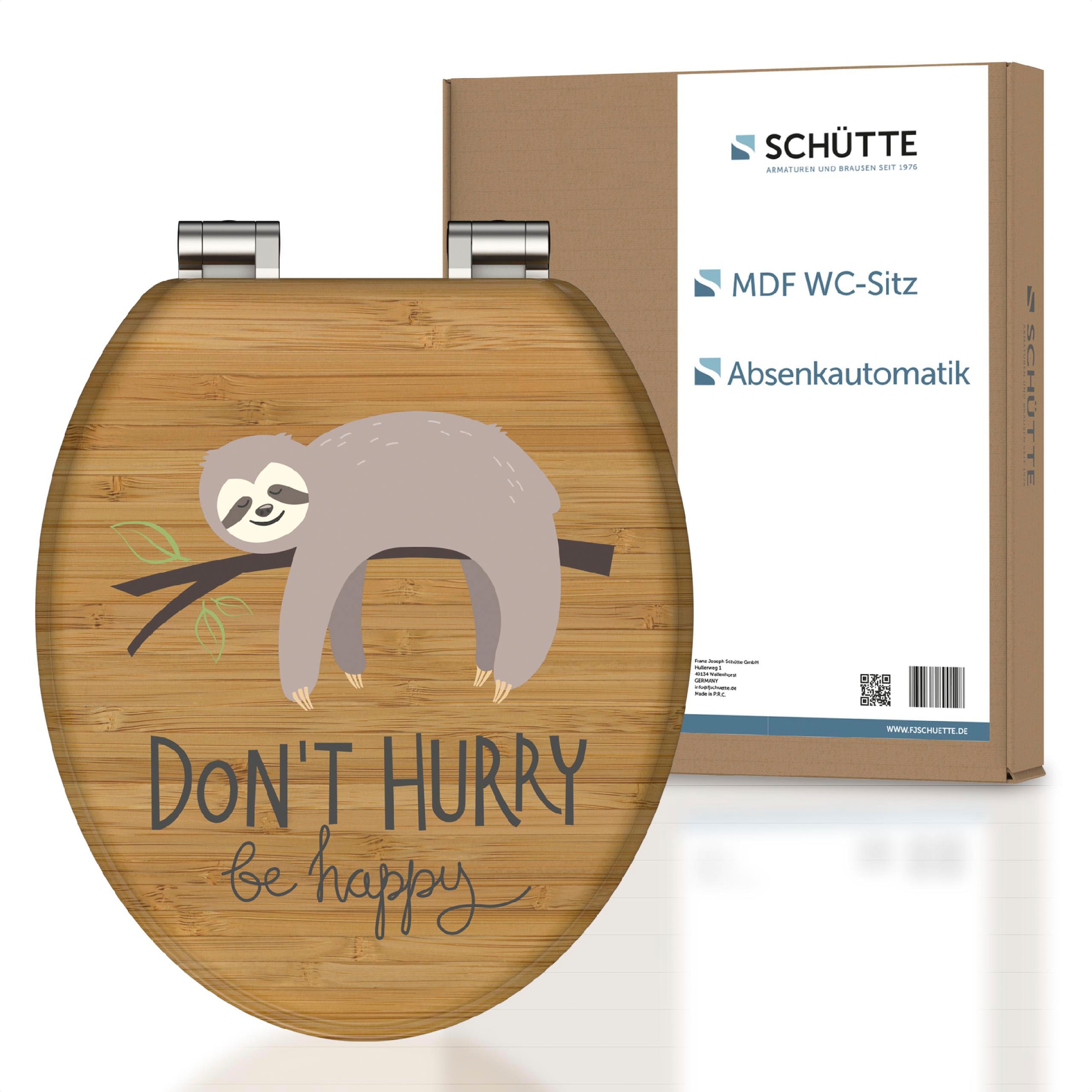 Schütte WC-Sitz »Don`t Hurry«, Absenkautomatik, Holzkern, Motivdruck, MDF