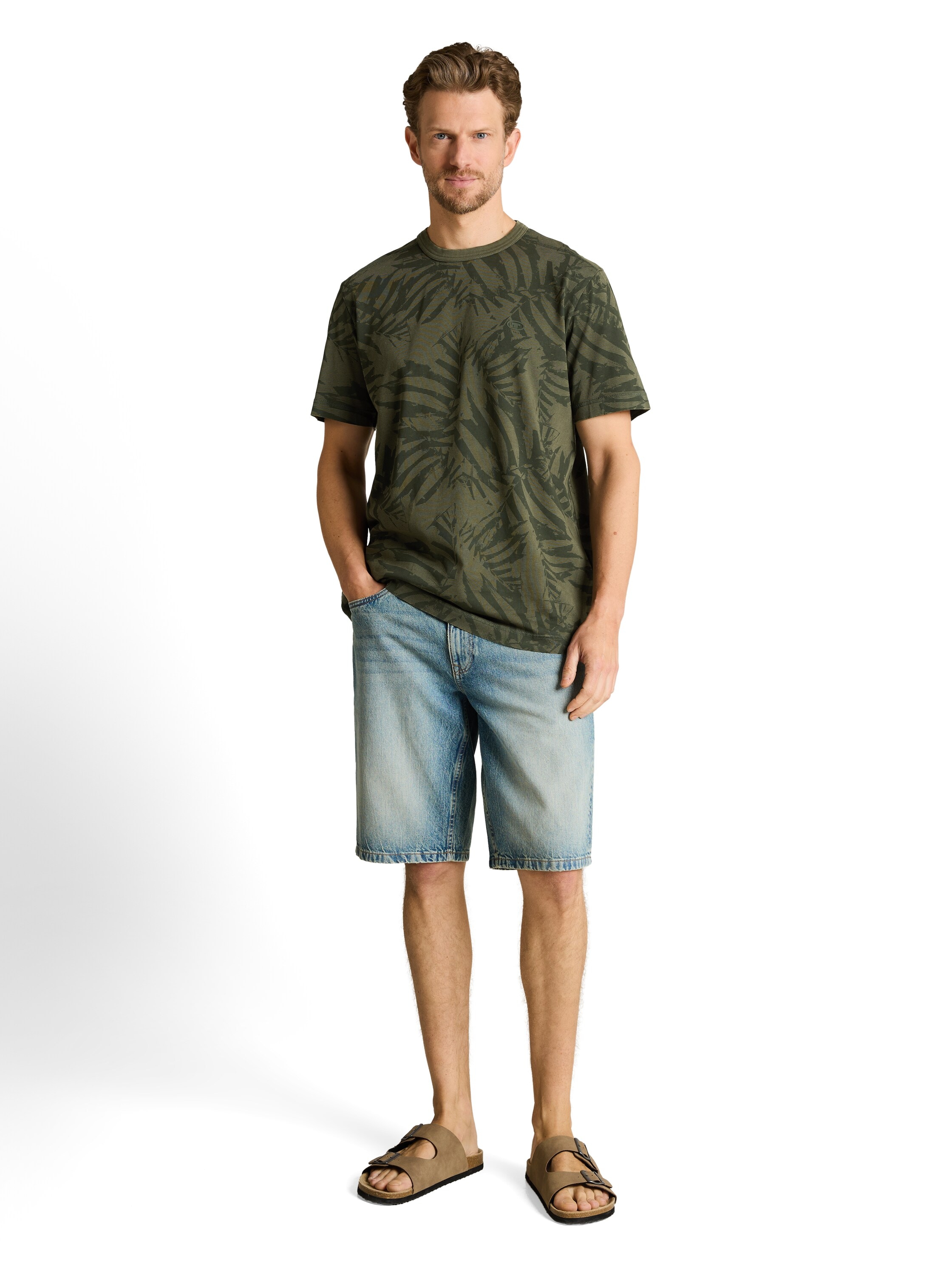 TOM TAILOR Kurzarmshirt mit floralem Allover-Print