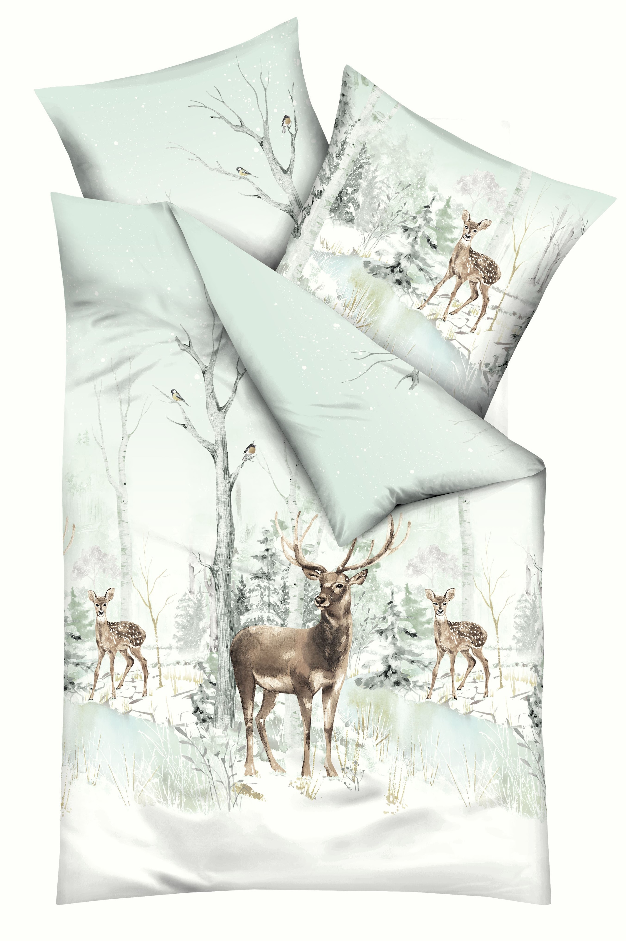 Kaeppel Bettwäsche »Peaceful«, Mit Hirsch und Reh