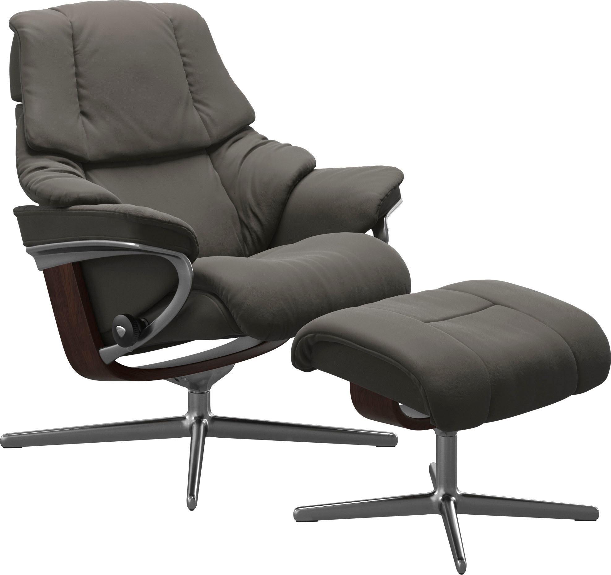 Stressless® Fußhocker »Reno«, mit Cross Base, Größe S, M & L, Holzakzent Braun