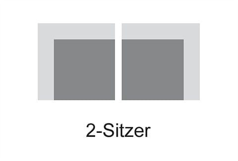 DOMO collection 2-Sitzer »Alisson kubische Formensprache mit abgerundeten Elementen, komfortabel«, fester Sitzkomfort