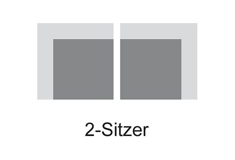 Thumbnail - DOMO collection 2-Sitzer "Alisson kubische Formensprache mit abgerundeten Elementen, komfortabel", fester Sitzkomfort